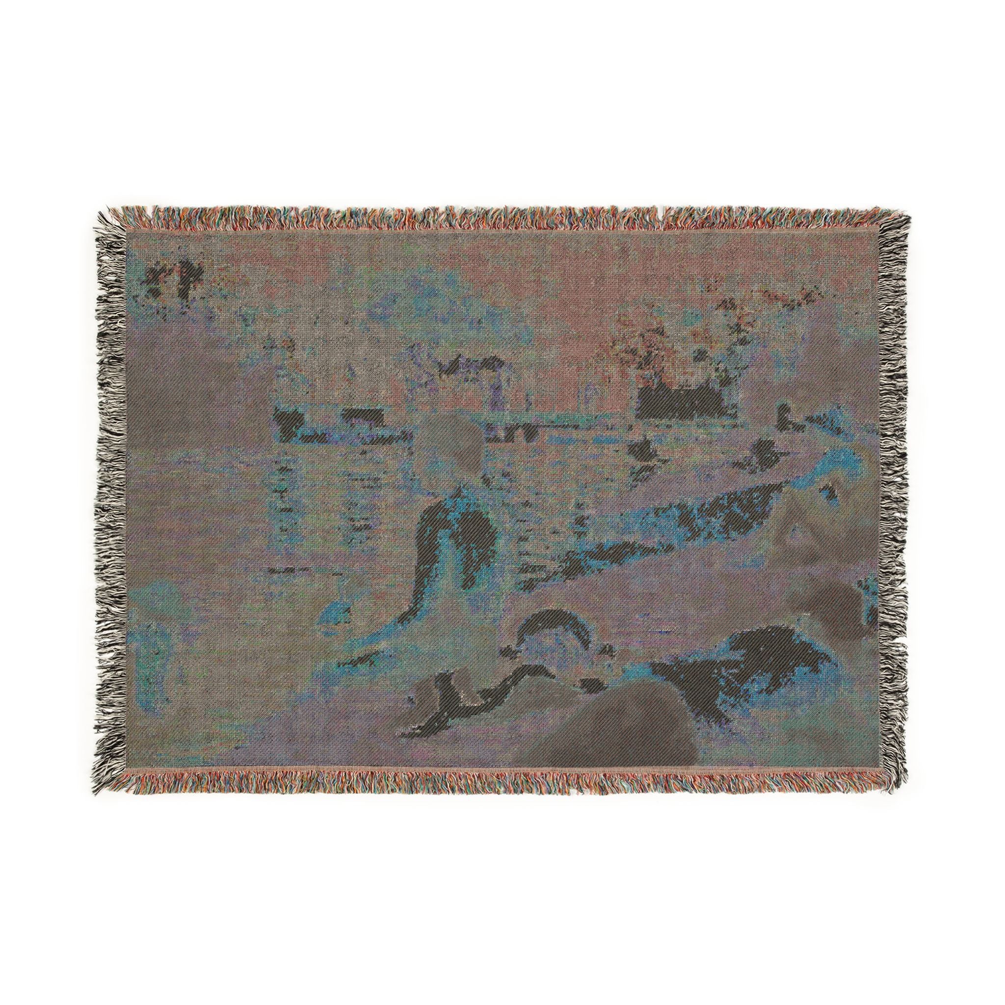 Georges Seurat - Final Study for Bathers at Asnières | Woven Tapestry Blanket