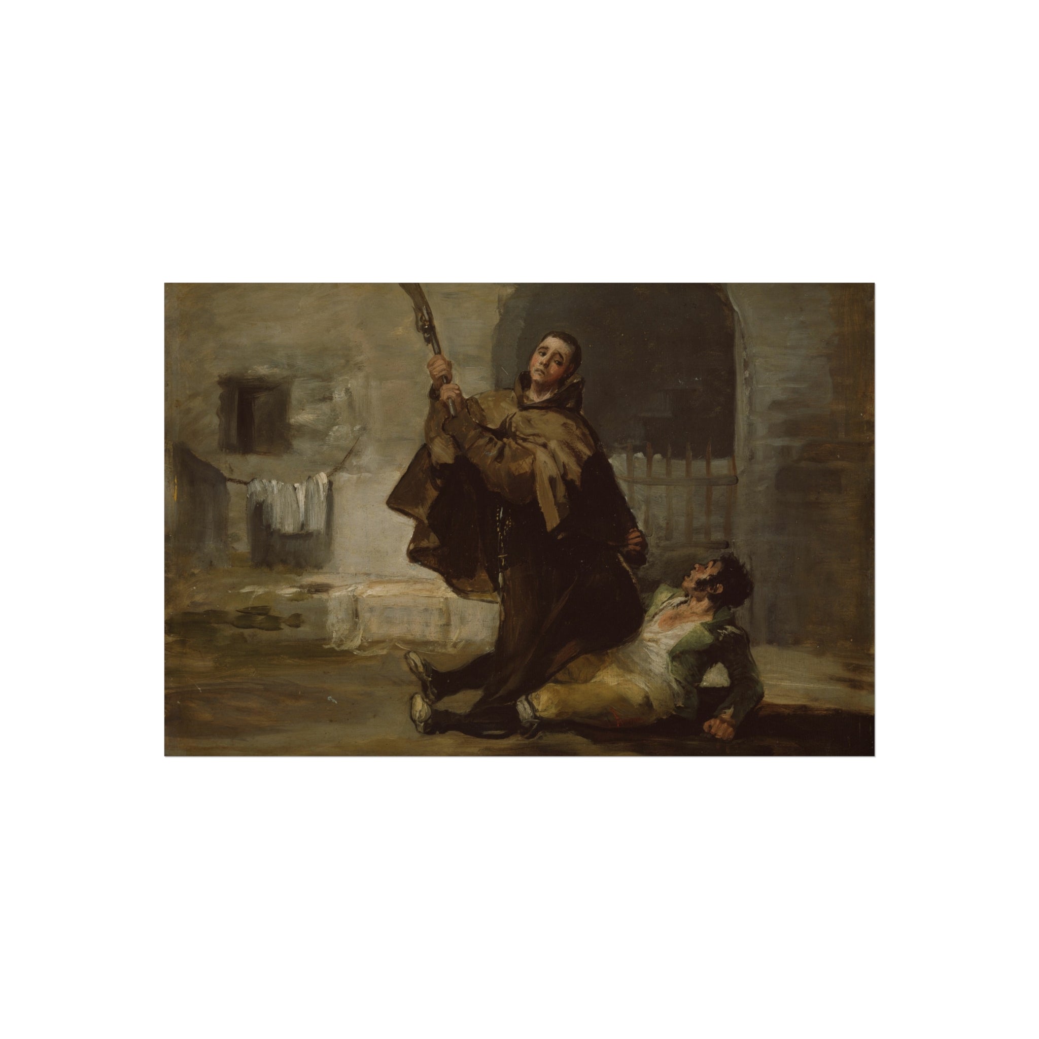 Francisco José de Goya y Lucientes - Friar Pedro Clubs El Maragato with the Butt of the Gun | Fine Art Poster