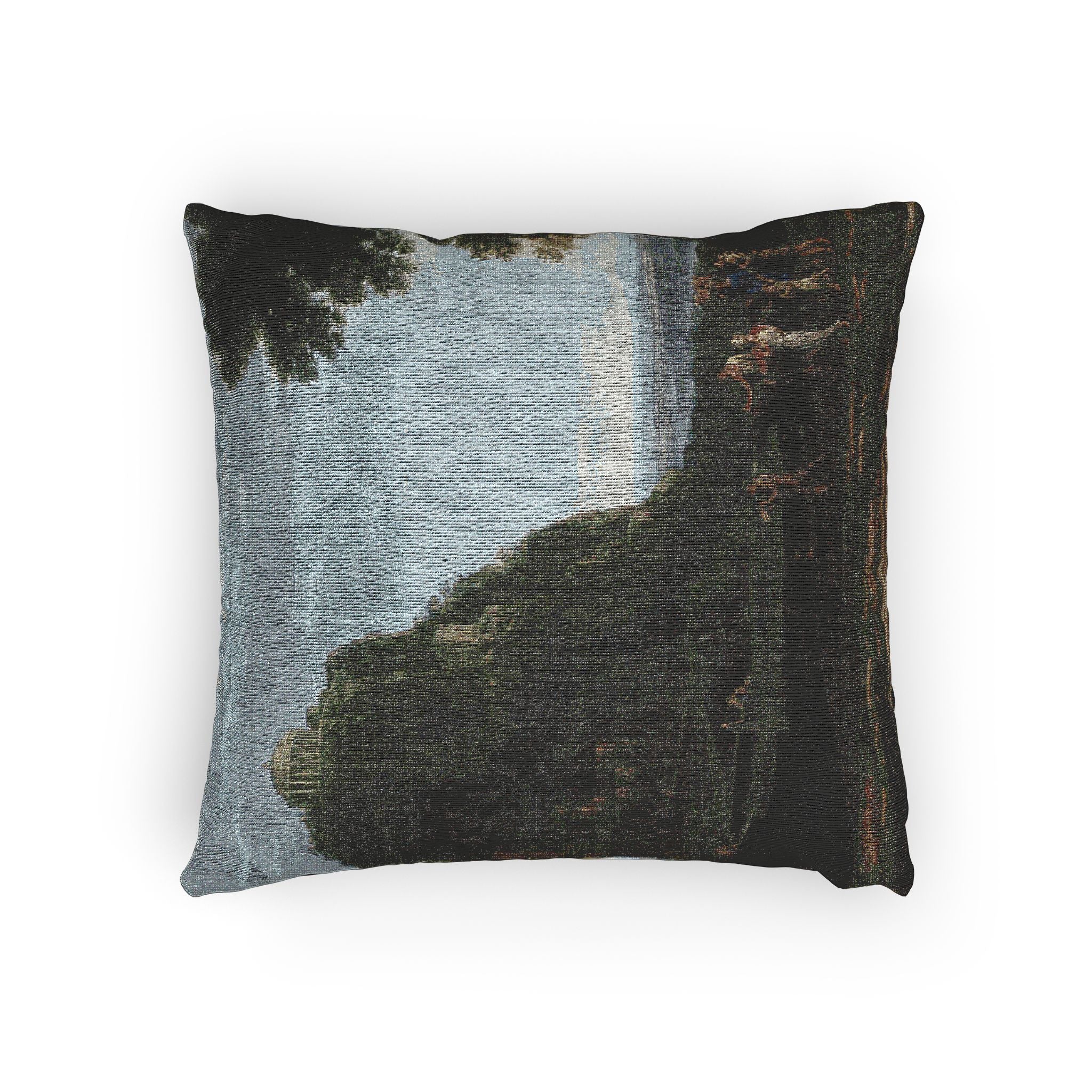 Claude Lorrain - View of Delphi with a Procession | Woven Pillow