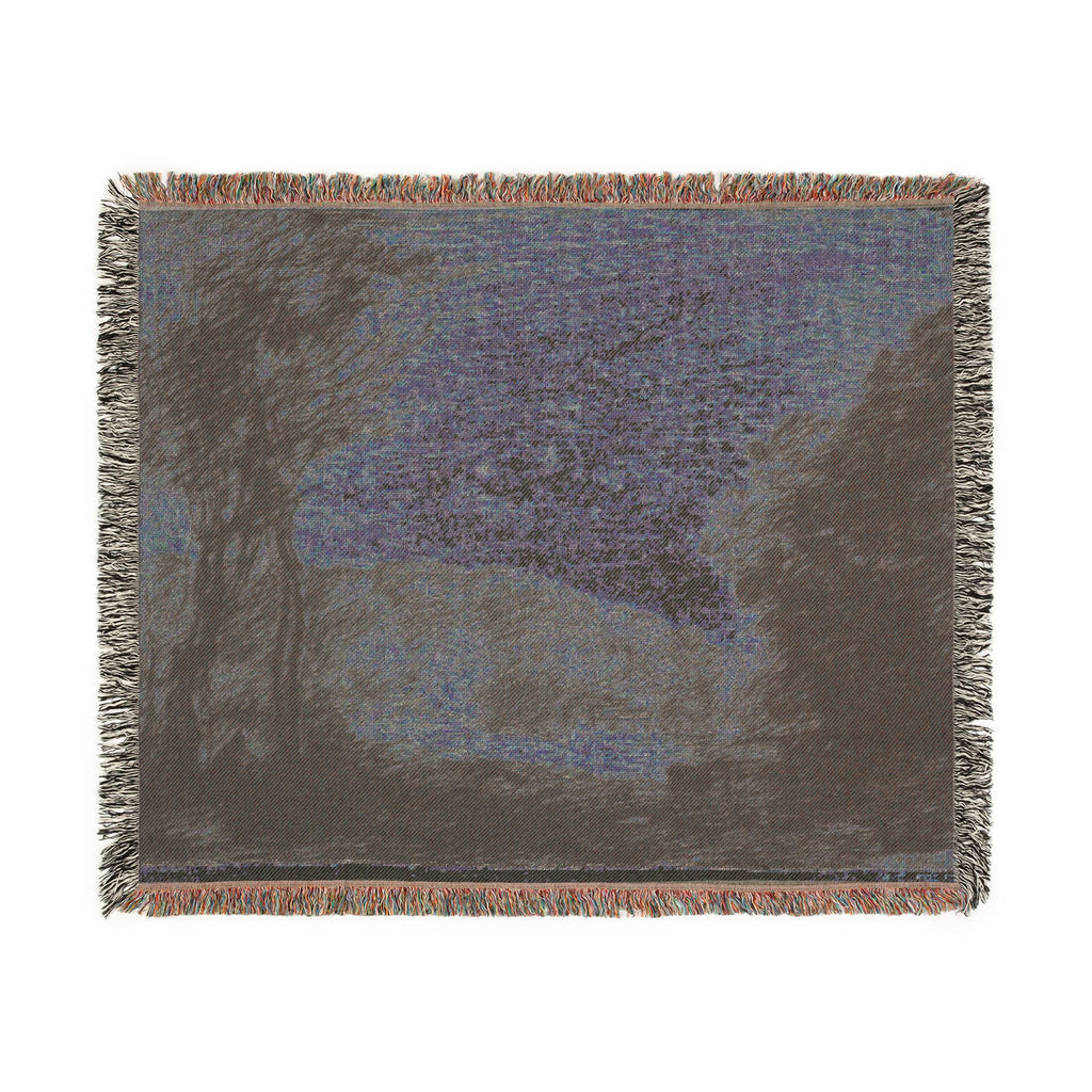 Jean Baptiste Camille Corot - Wooded Countryside | Woven Tapestry Blanket