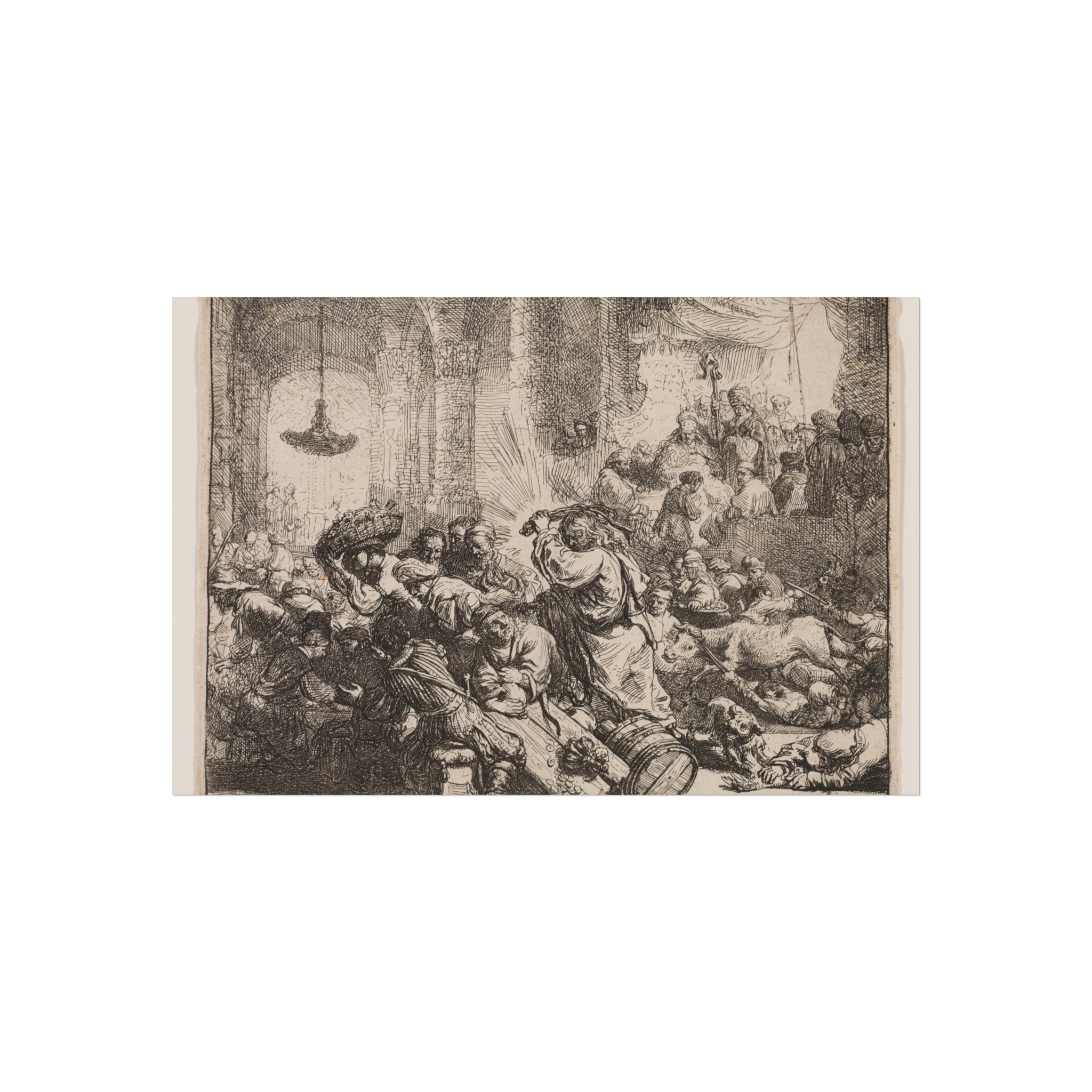 Rembrandt van Rijn - Christ Driving the Money Changers from the Temple | Fine Art Poster