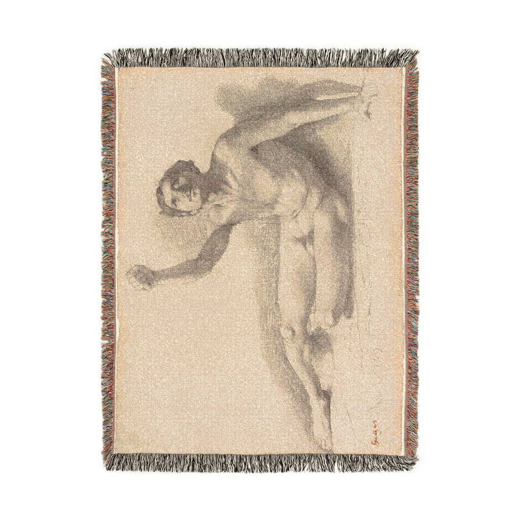Hilaire Germain Edgar Degas - Study of a Male Nude | Woven Tapestry Blanket