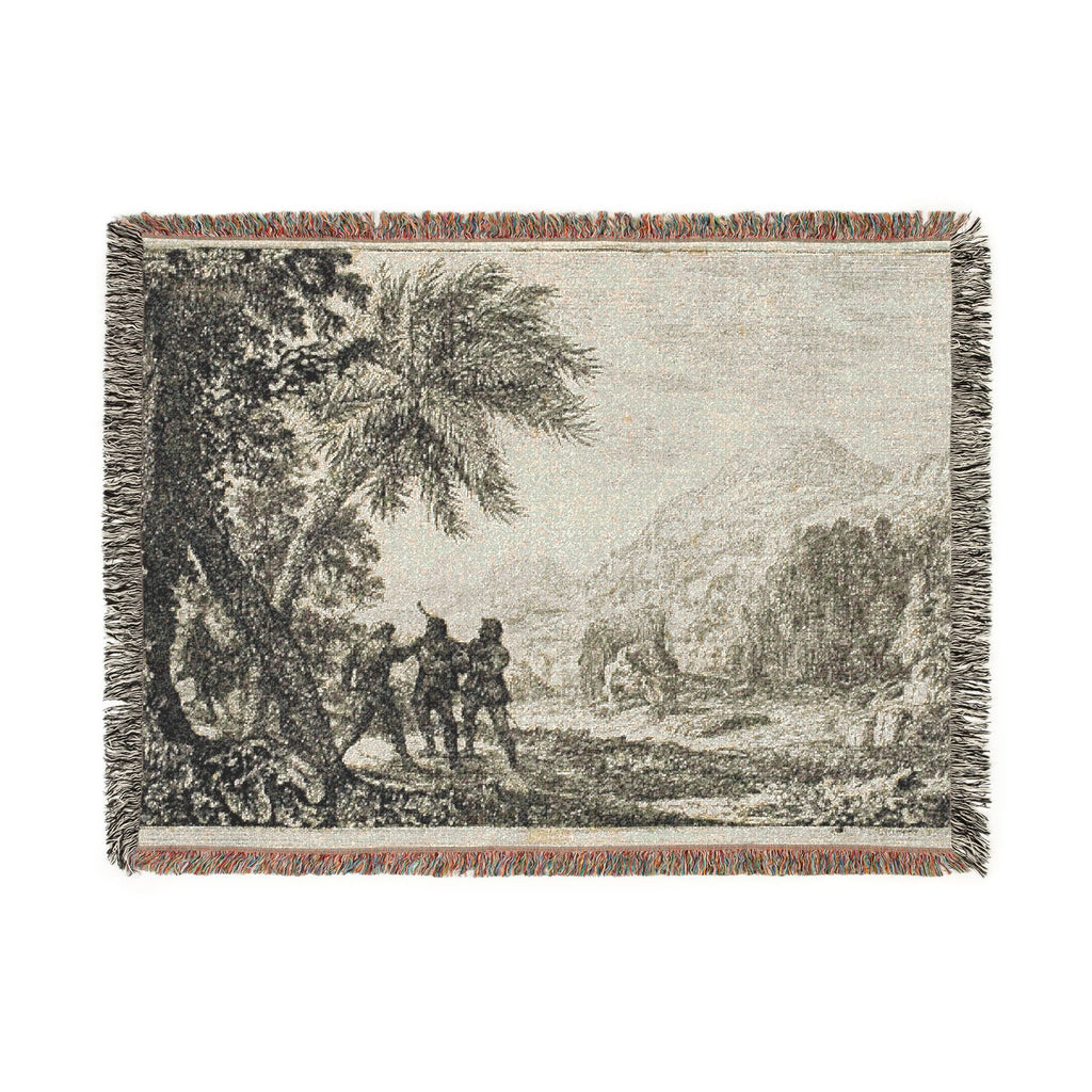 Claude Lorrain - Scene of Brigands | Woven Tapestry Blanket