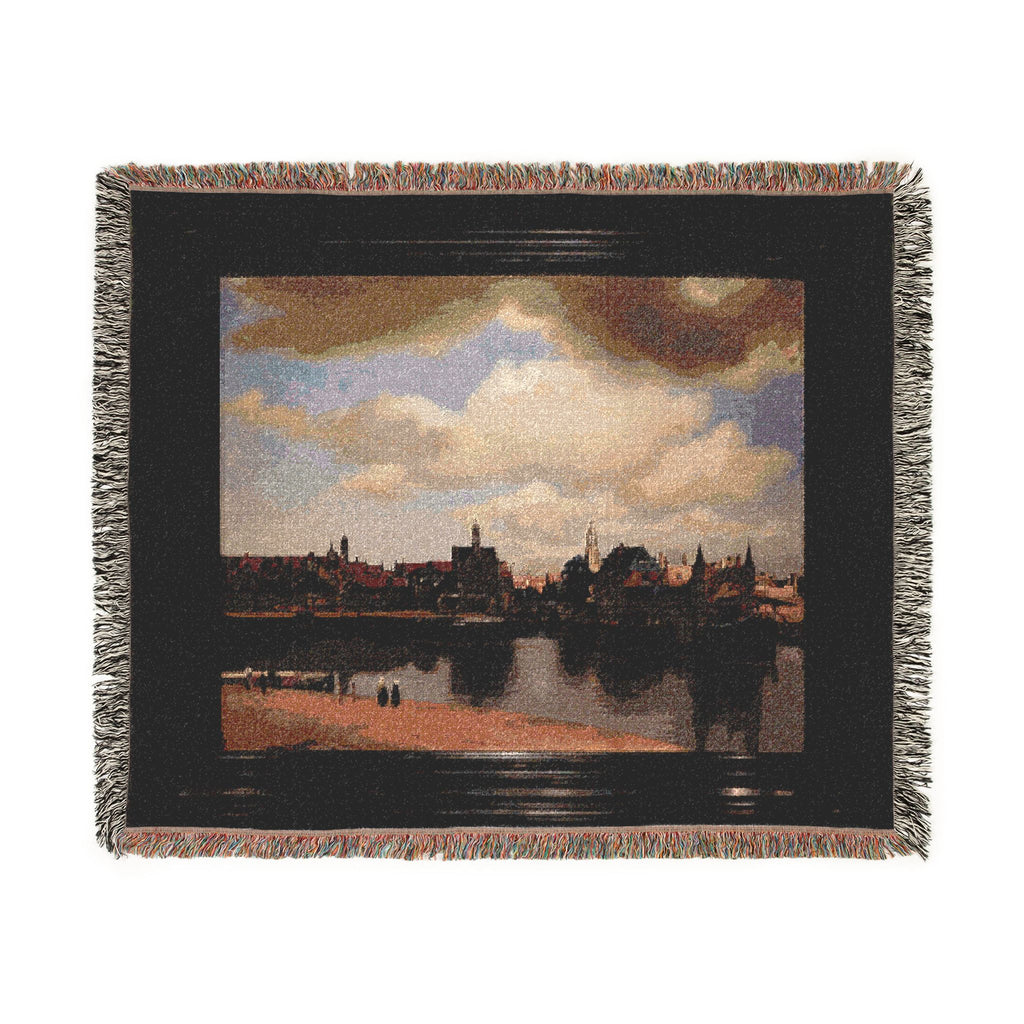 Johannes vermeer, veduta di delft, 1660-61 ca. 01 | Woven Tapestry Blanket