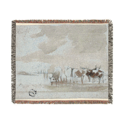 Aelbert Cuyp - Cattle in Water | Woven Tapestry Blanket