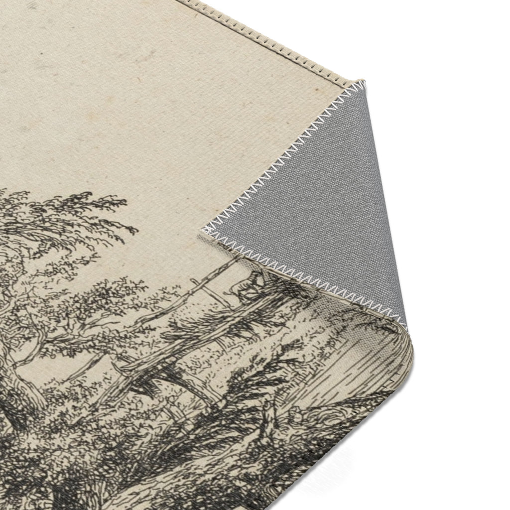 Jacob van Ruisdael - The Little Bridge | Area Rug