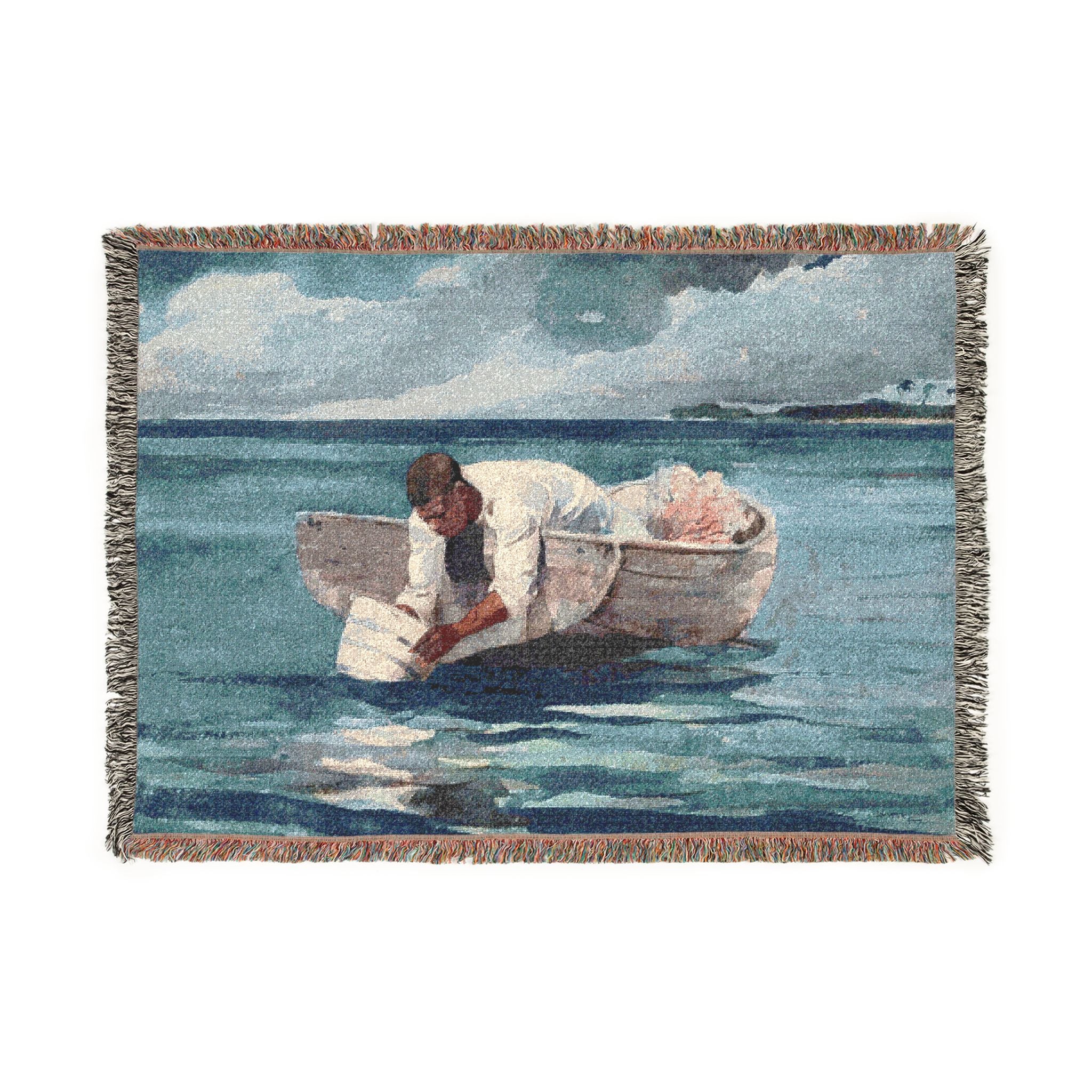 Winslow Homer - The Water Fan | Woven Tapestry Blanket