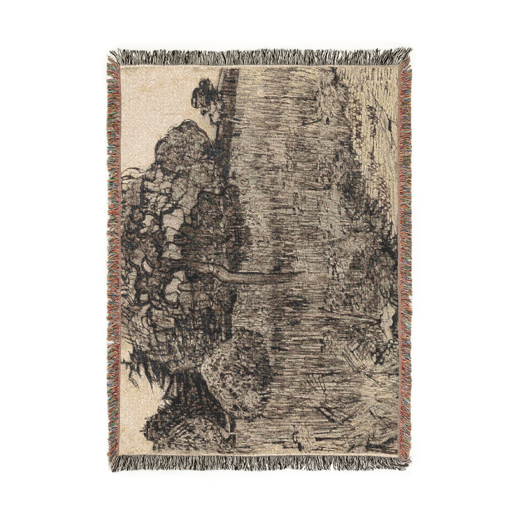 Vincent van Gogh - Weeping Tree | Woven Tapestry Blanket