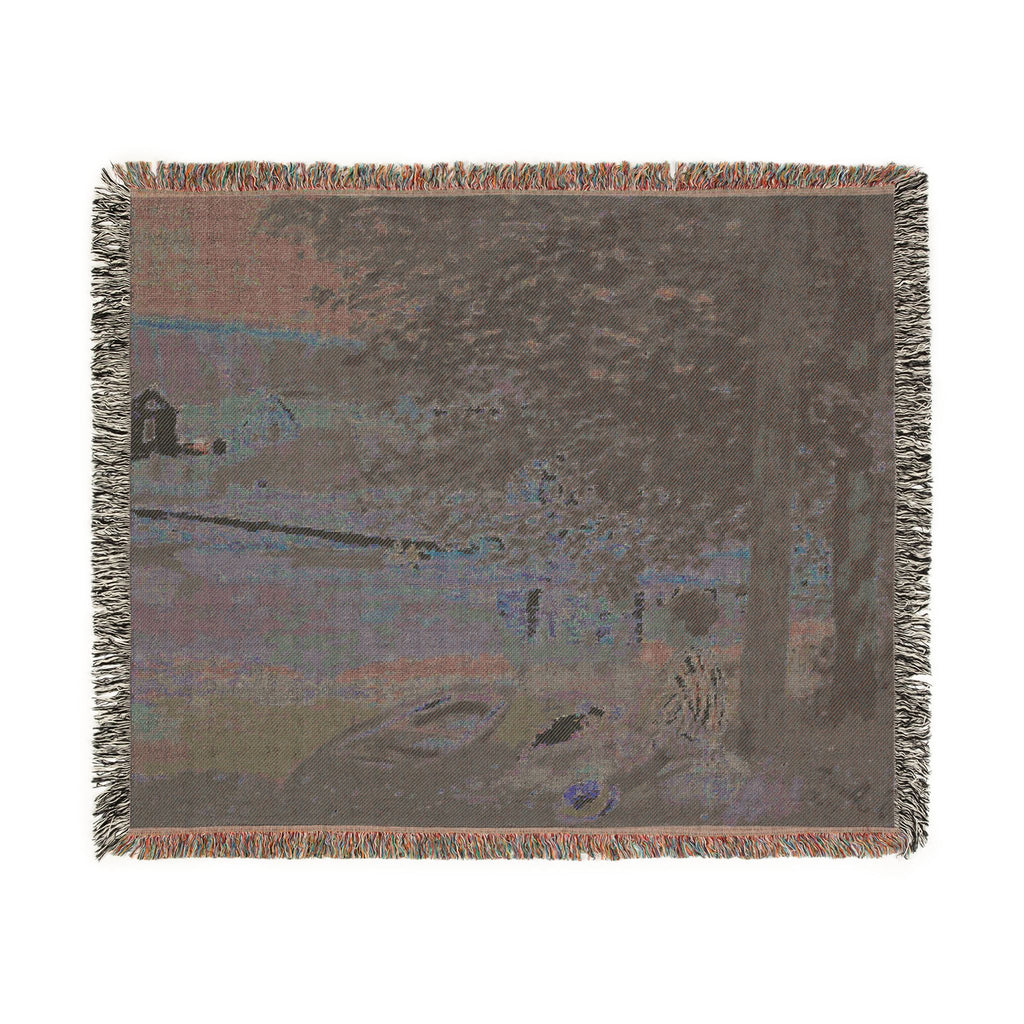 Claude Monet - On the Bank of the Seine, Bennecourt | Woven Tapestry Blanket