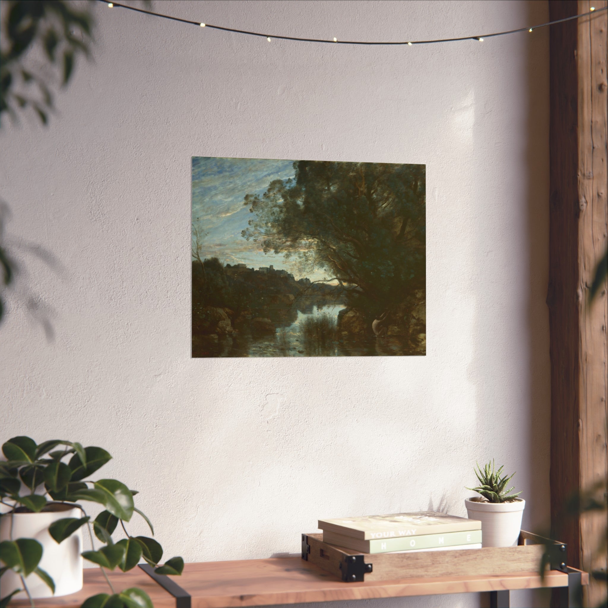Jean Baptiste Camille Corot - Souvenir of the Environs of Lake Nemi | Fine Art Poster