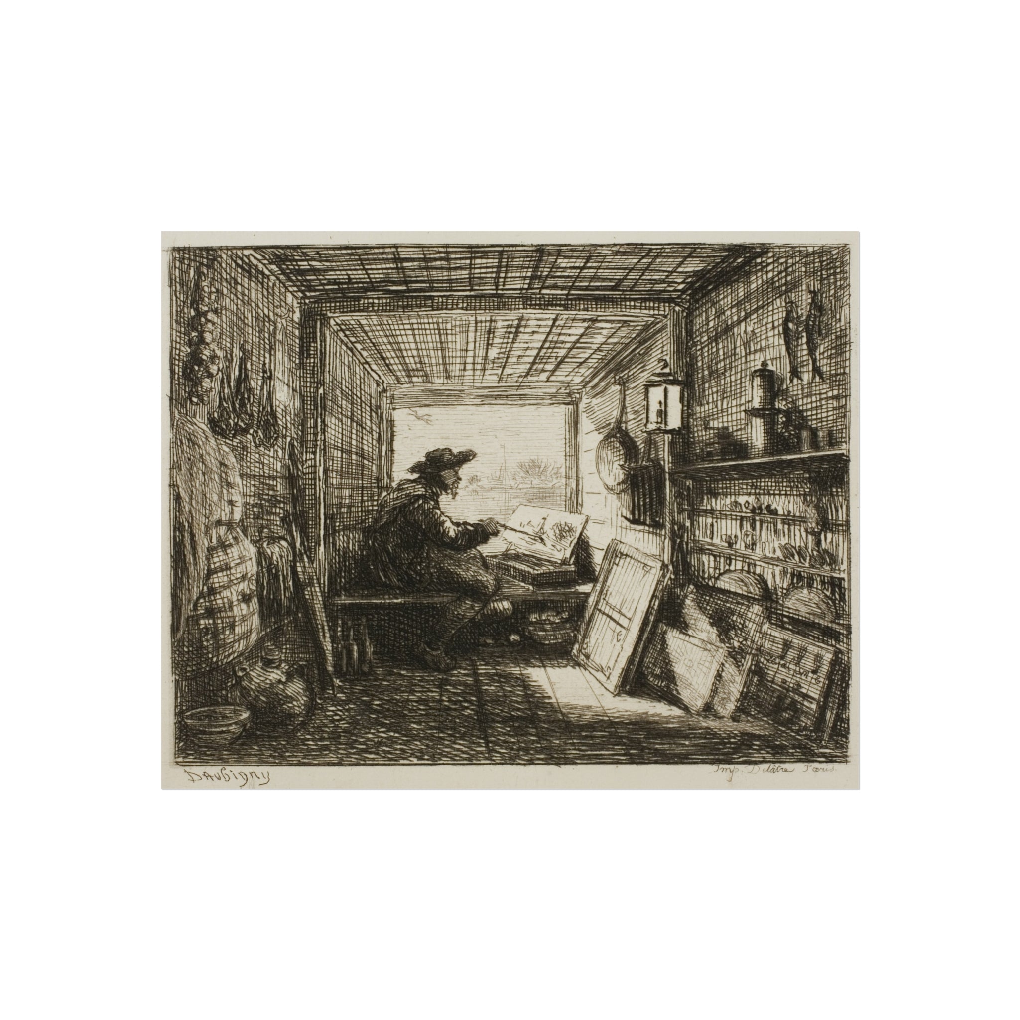 The Boat Studio Charles François Daubigny Fine Art Poster