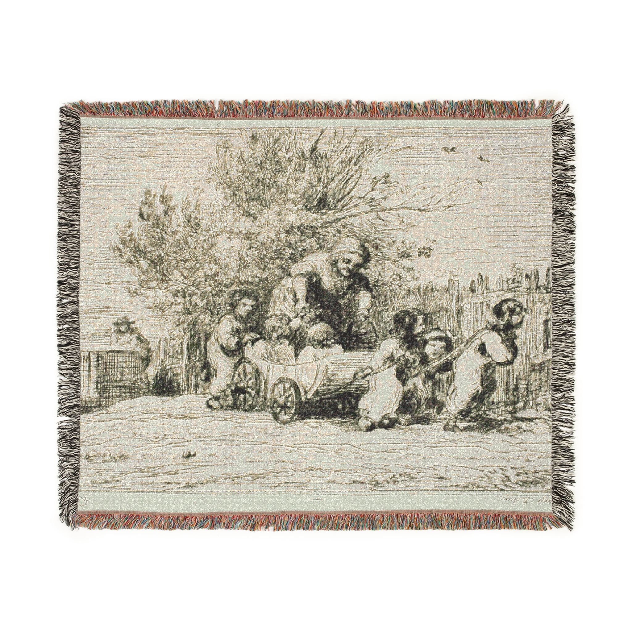 The Heritage of the Wagon Charles François Daubigny Tapestry Blanket