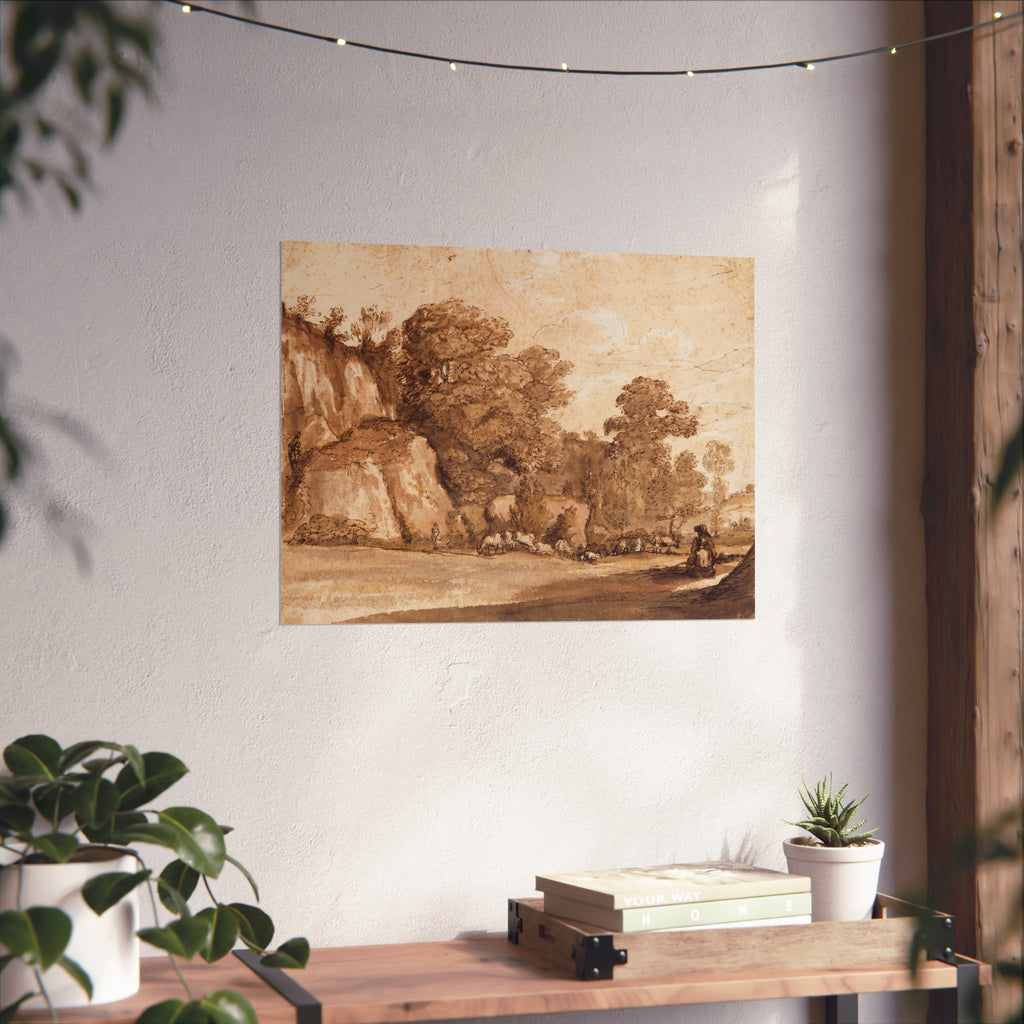 Claude Lorrain - A Rocky Hillside | Fine Art Poster
