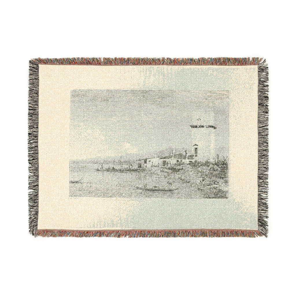 Canaletto - The Tower of Malghera, from Vedute | Woven Tapestry Blanket