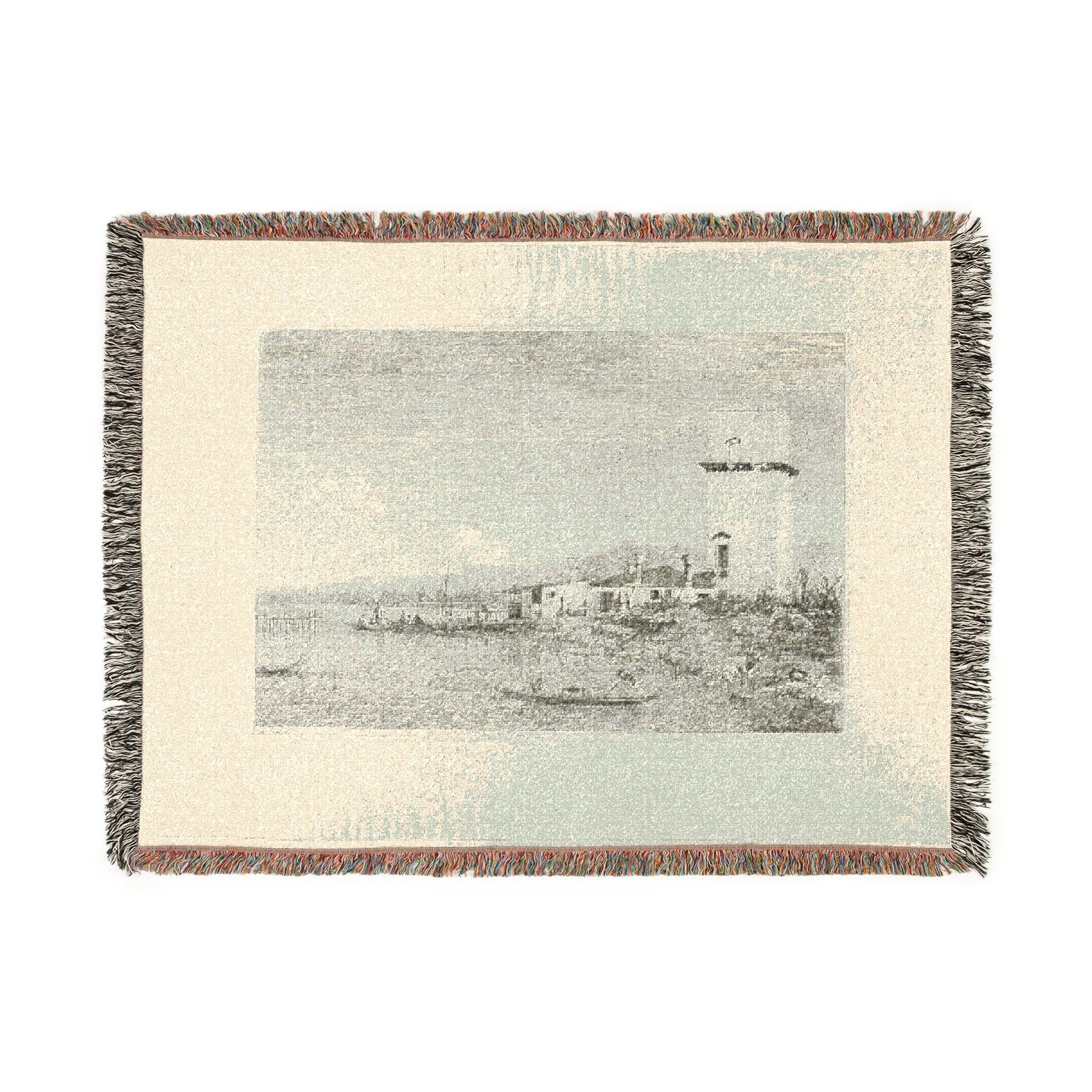 Canaletto - The Tower of Malghera, from Vedute | Woven Tapestry Blanket
