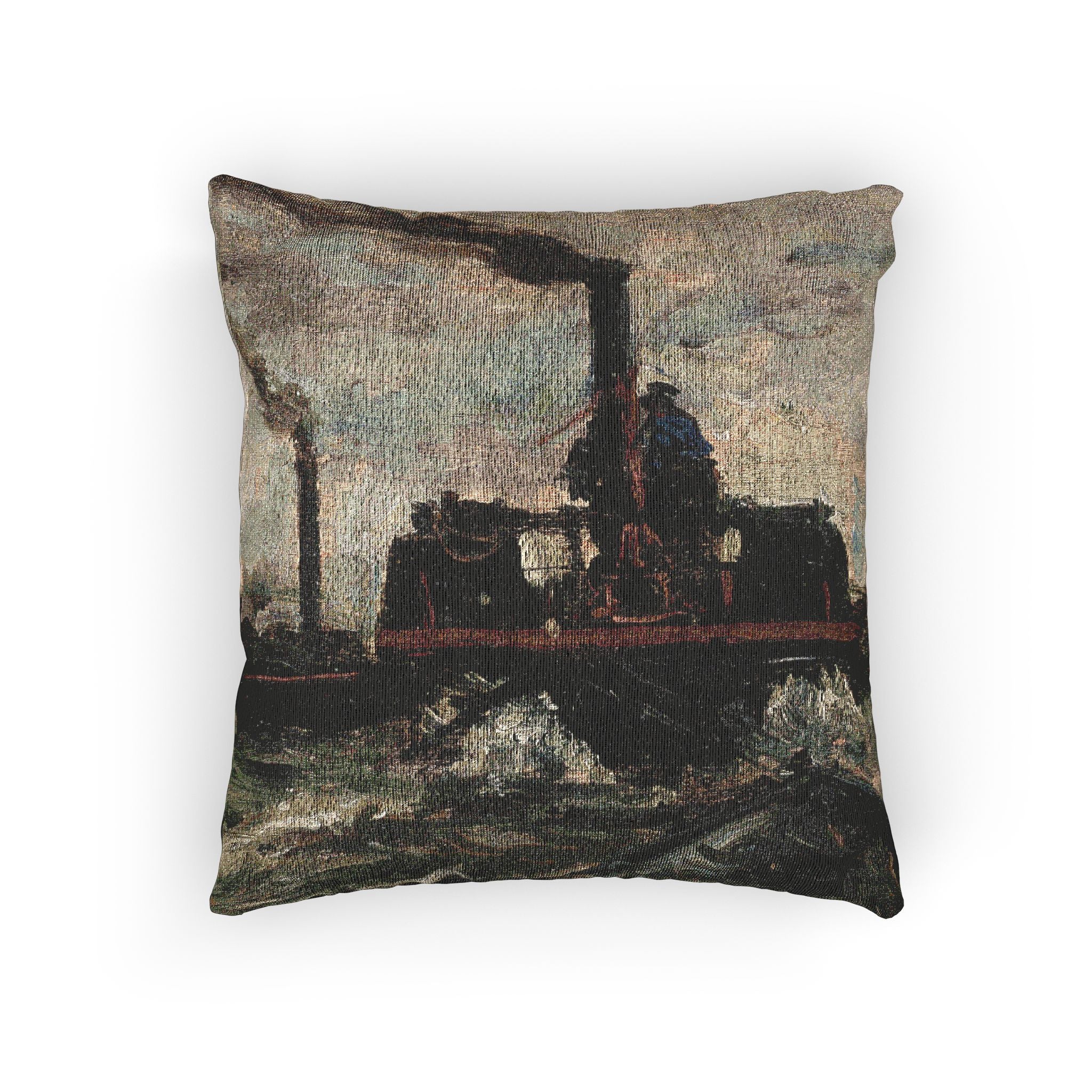 Charles François Daubigny - River Boat | Woven Pillow