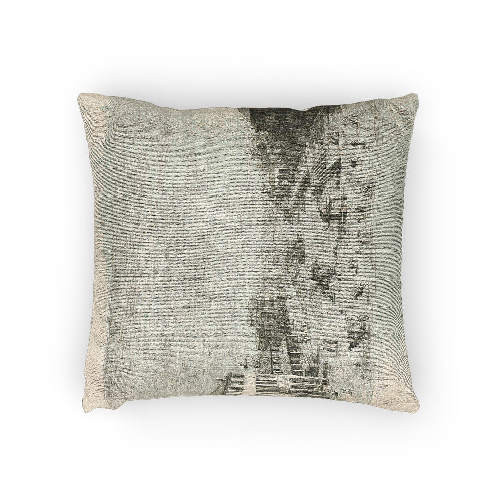 Canaletto - Mestre, from Vedute | Woven Pillow