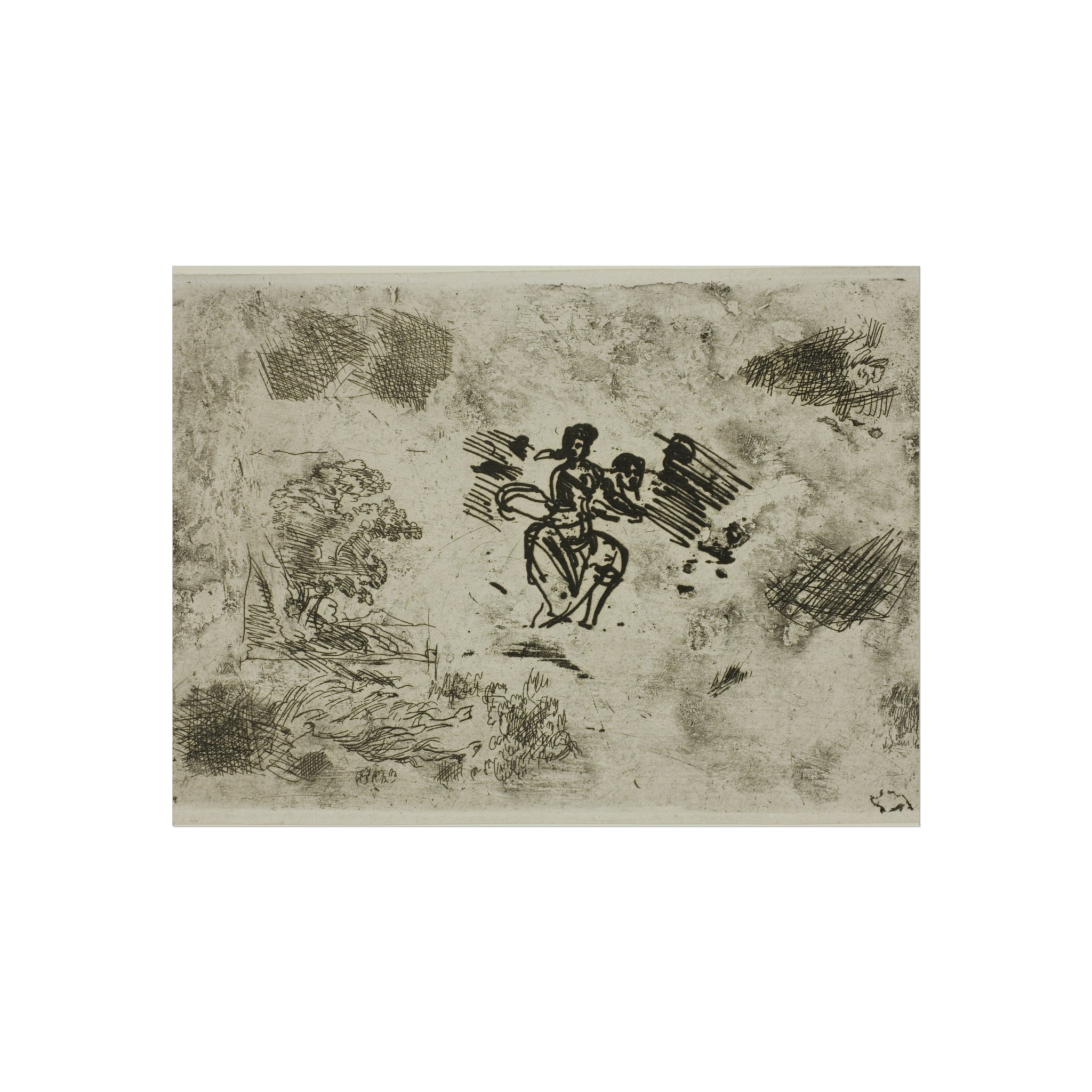 Claude Lorrain - Seated Woman and Other Sketches | Fine Art Poster
