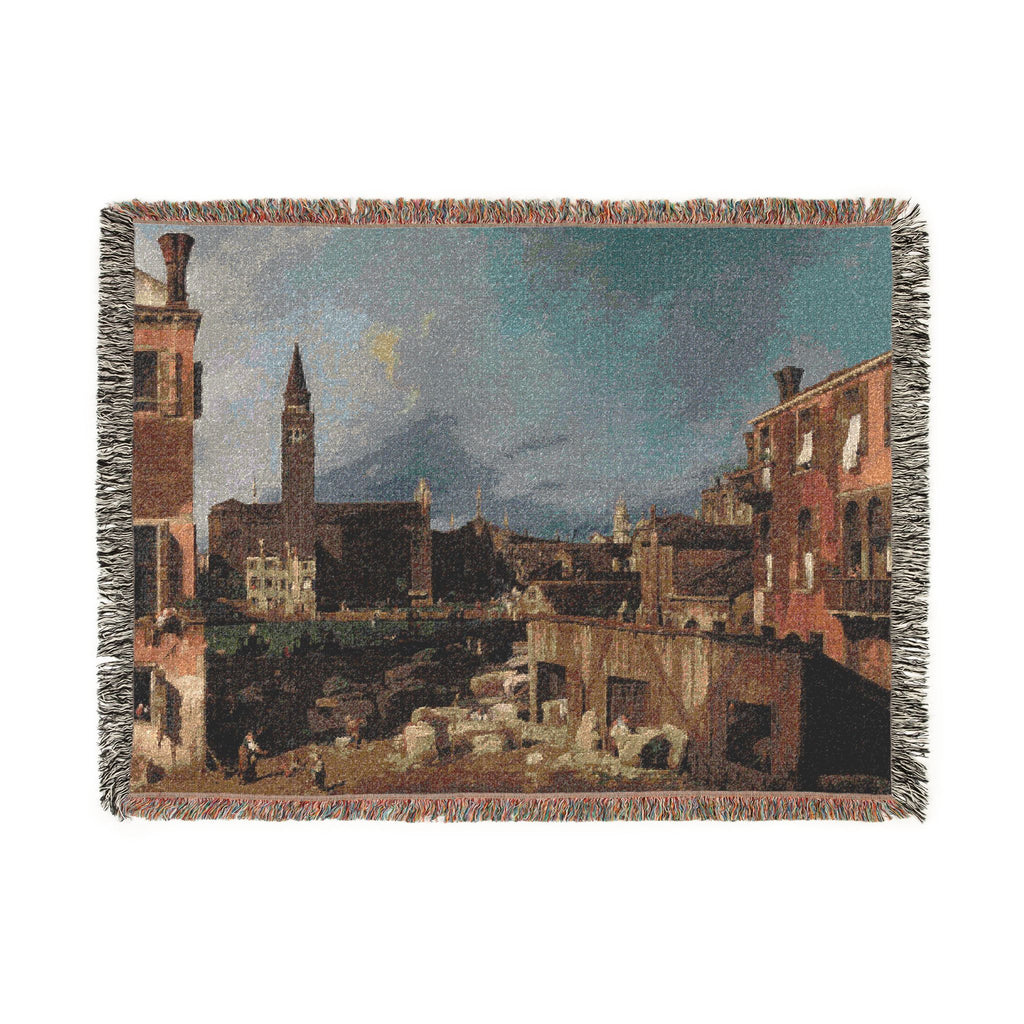 Canaletto - The Stonemason's Yard | Woven Tapestry Blanket