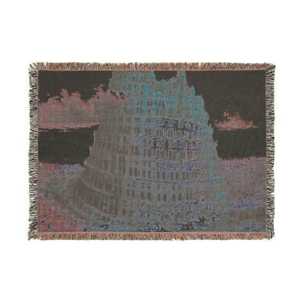 Pieter Bruegel the Elder - The Tower of Babel (Rotterdam) - Google Art Project - edited | Woven Tapestry Blanket