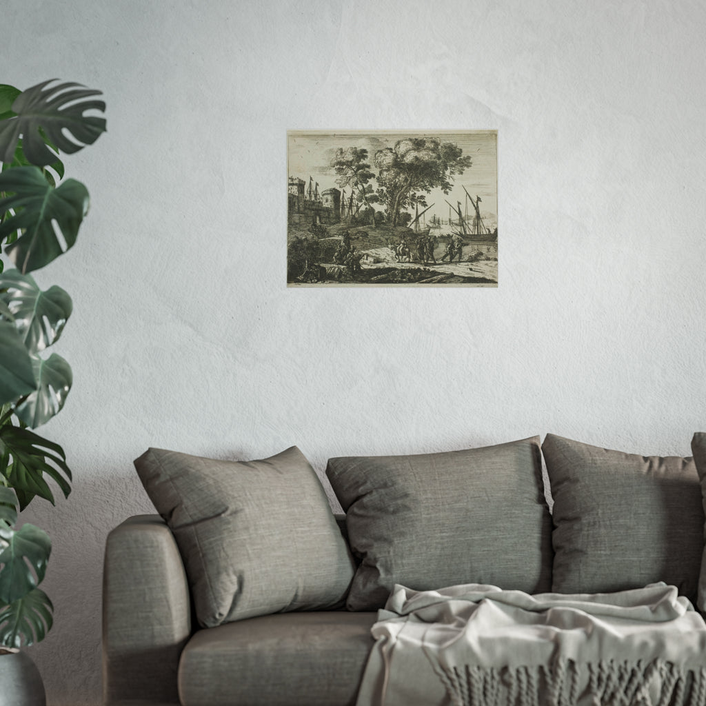 Claude Lorrain - Coast Scene with an Artist Drawing | Fine Art Poster