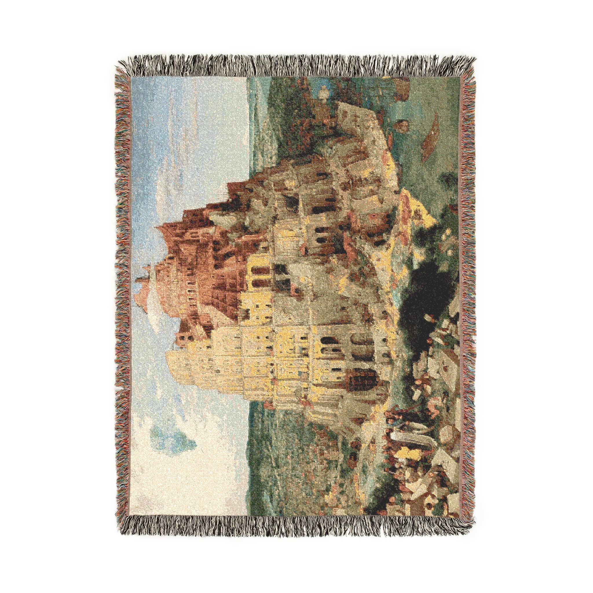 Pieter Bruegel the Elder - The Tower of Babel (Vienna) - Google Art Project - edited | Woven Tapestry Blanket