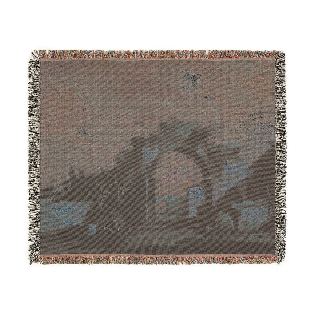 Francesco Guardi - Ruined Archway | Woven Tapestry Blanket