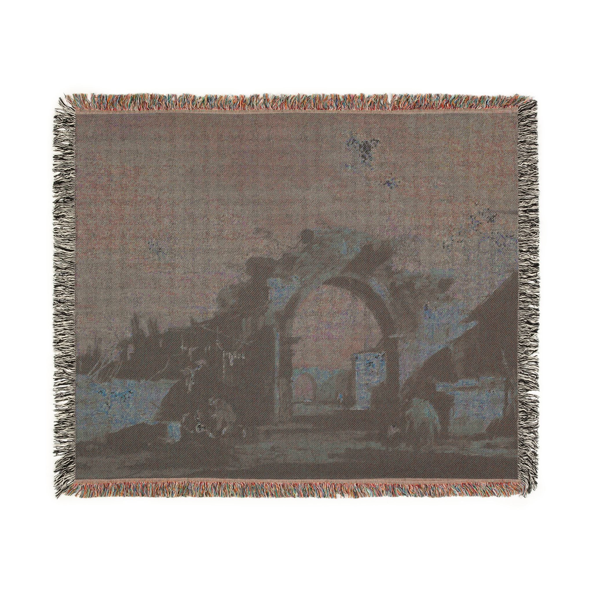 Francesco Guardi - Ruined Archway | Woven Tapestry Blanket