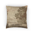 Claude Lorrain - A Wooded River Landscape with Jacob, Laban, and His Daughters | Woven Pillow