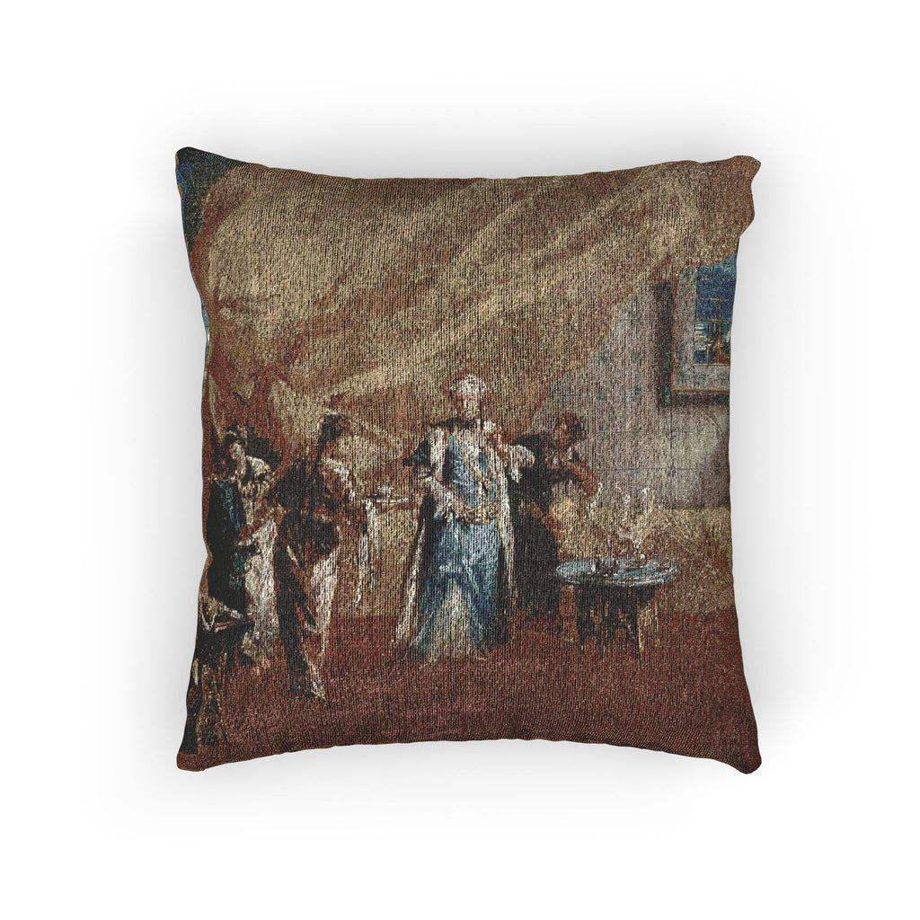 Giovanni Antonio Guardi - Interior A Sultana taking Coffee in the Harem | Woven Pillow