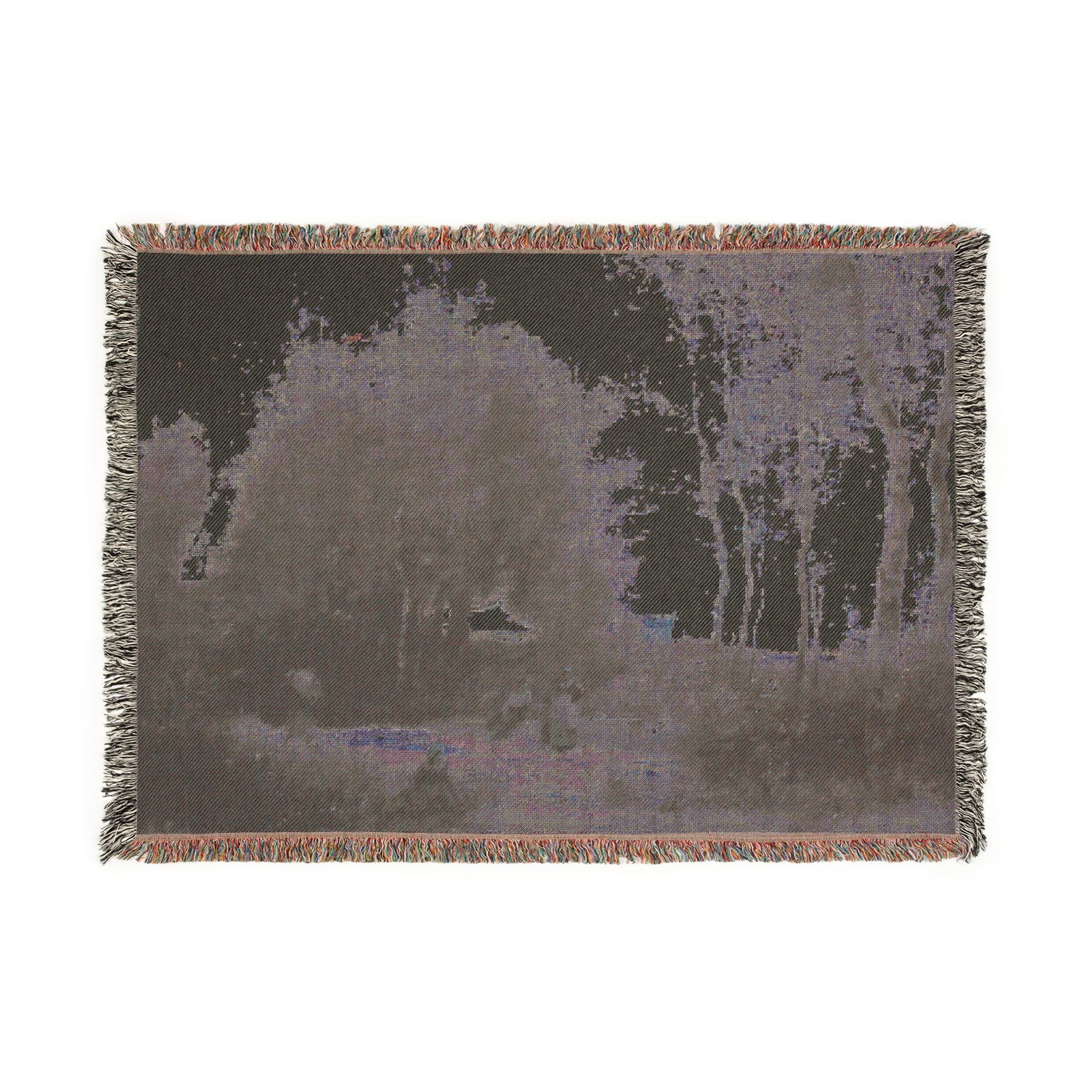 Jean Baptiste Camille Corot - Arleux-Palluel, The Bridge of Trysts | Woven Tapestry Blanket