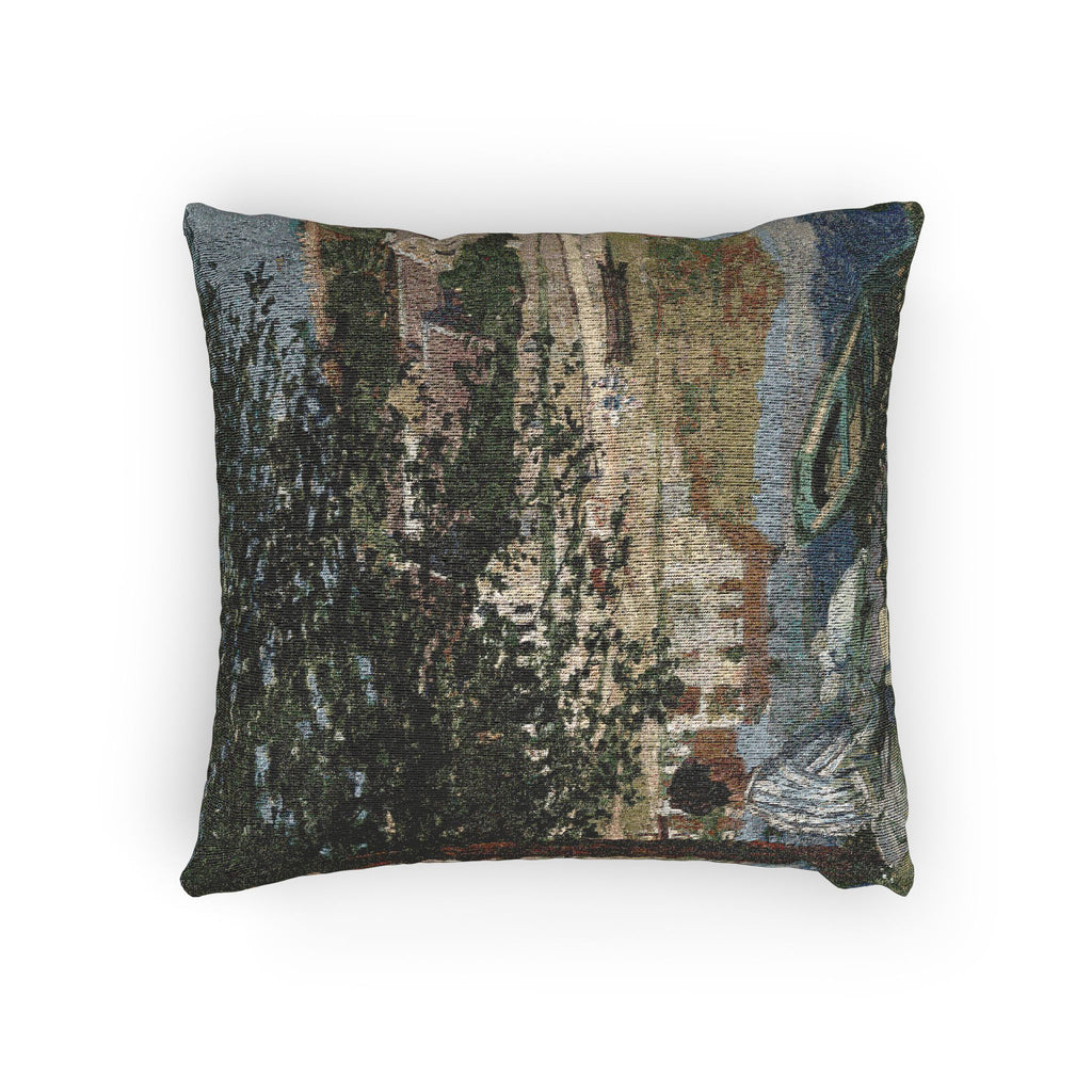 Claude Monet - On the Bank of the Seine, Bennecourt | Woven Pillow