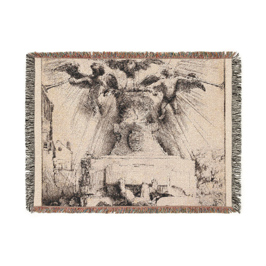 Rembrandt van Rijn - The Phoenix or The Statue Overthrown | Woven Tapestry Blanket