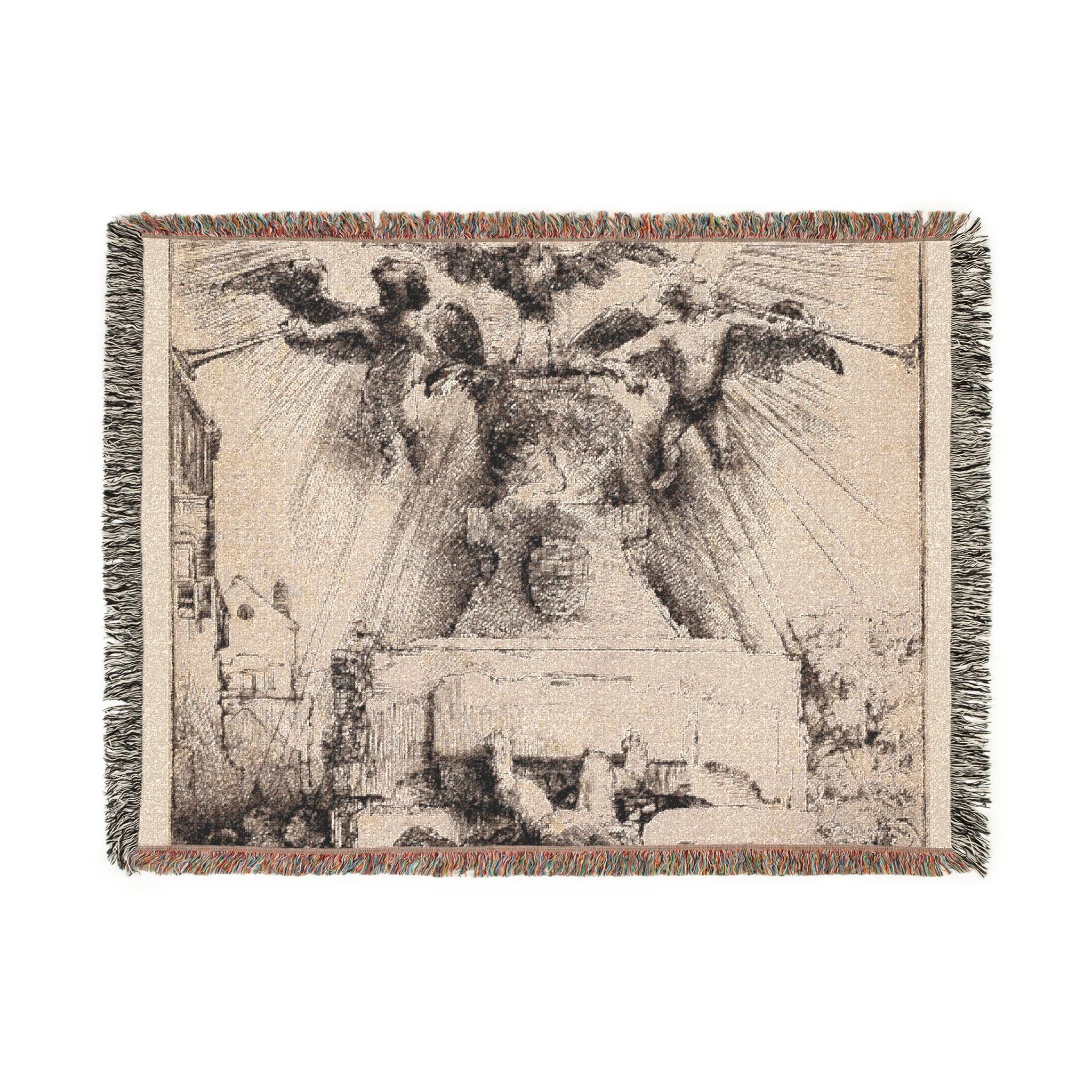 Rembrandt van Rijn - The Phoenix or The Statue Overthrown | Woven Tapestry Blanket