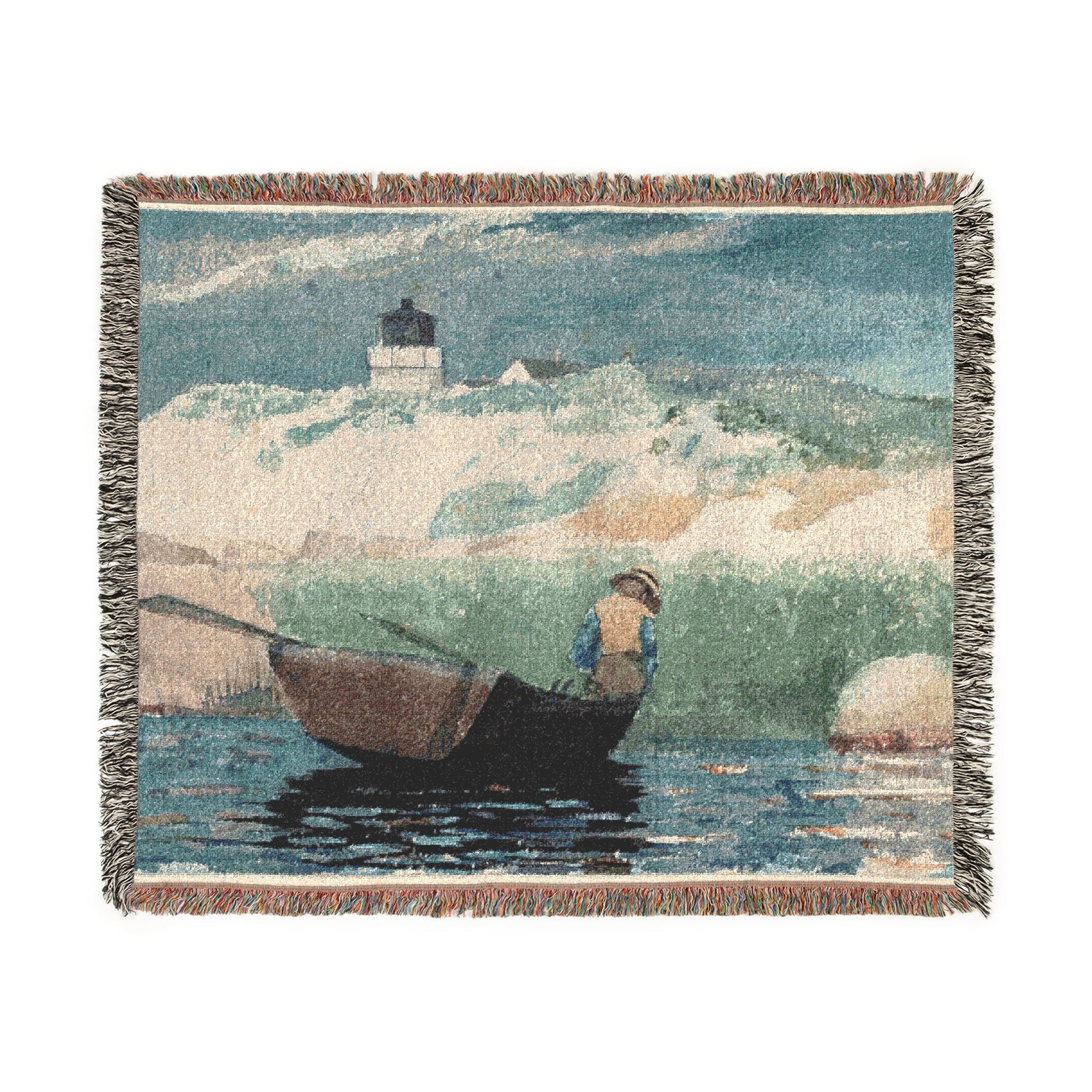 Boy in Boat, Gloucester Winslow Homer Tapestry Blanket