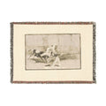 Francisco José de Goya y Lucientes - A Moor Caught by the Bull in the Ring, plate 8 from The Art of Bullfighting | Woven Tapestry Blanket