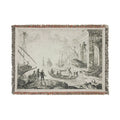 Claude Lorrain - Harbor Scene with a Lighthouse | Woven Tapestry Blanket