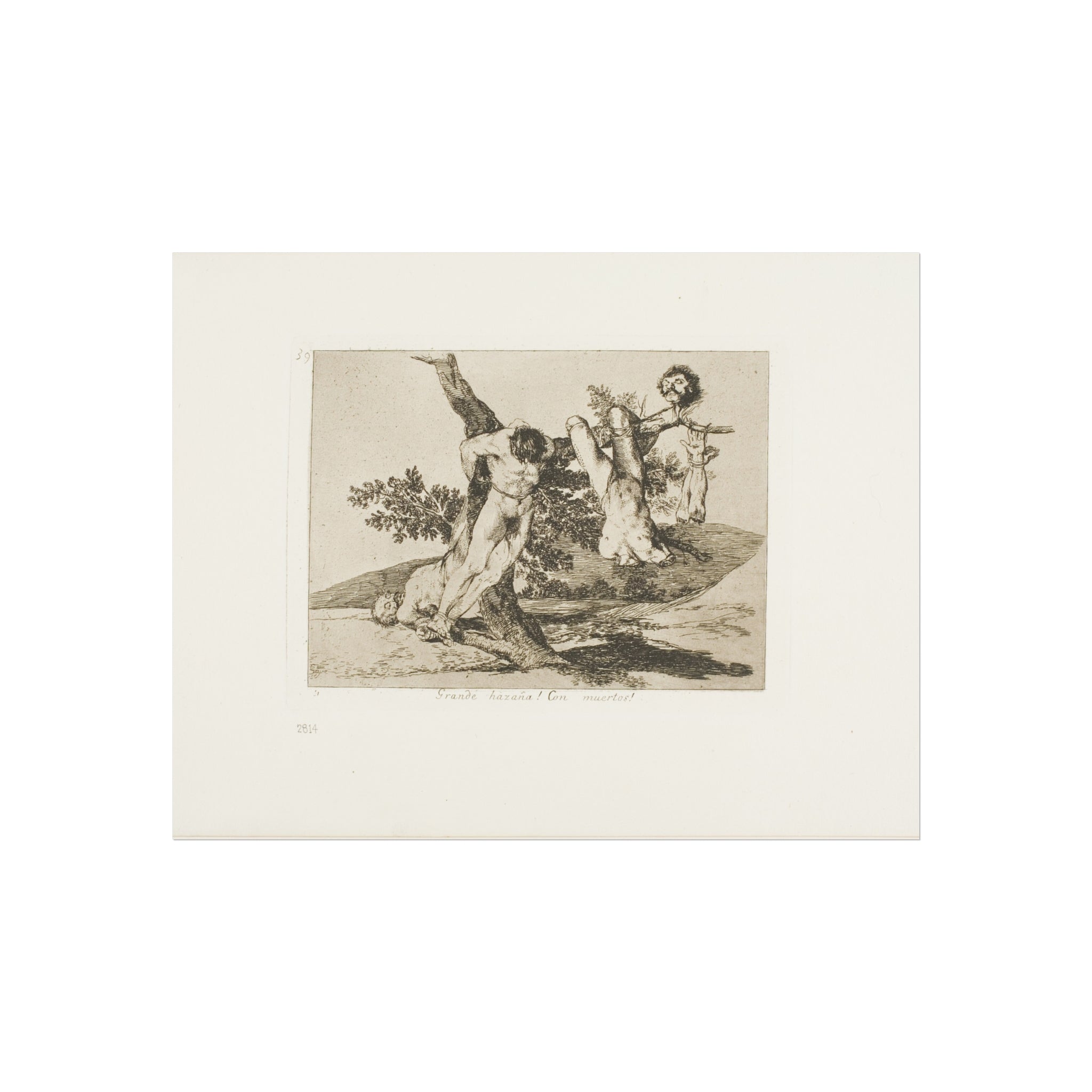 Francisco José de Goya y Lucientes - A Heroic Feat! With Dead Men!, plate 39 from The Disasters of War | Fine Art Poster