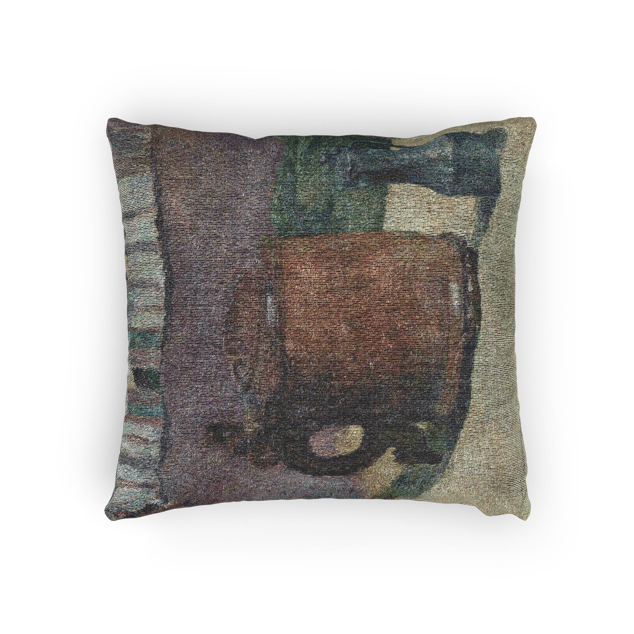 Paul Gauguin - Still Life Wood Tankard and Metal Pitcher | Woven Pillow