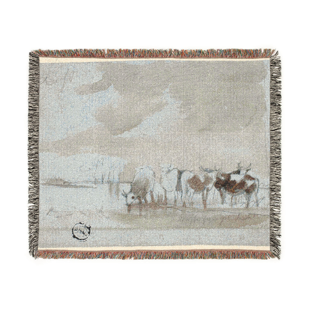 Aelbert Cuyp - Cattle in Water | Woven Tapestry Blanket