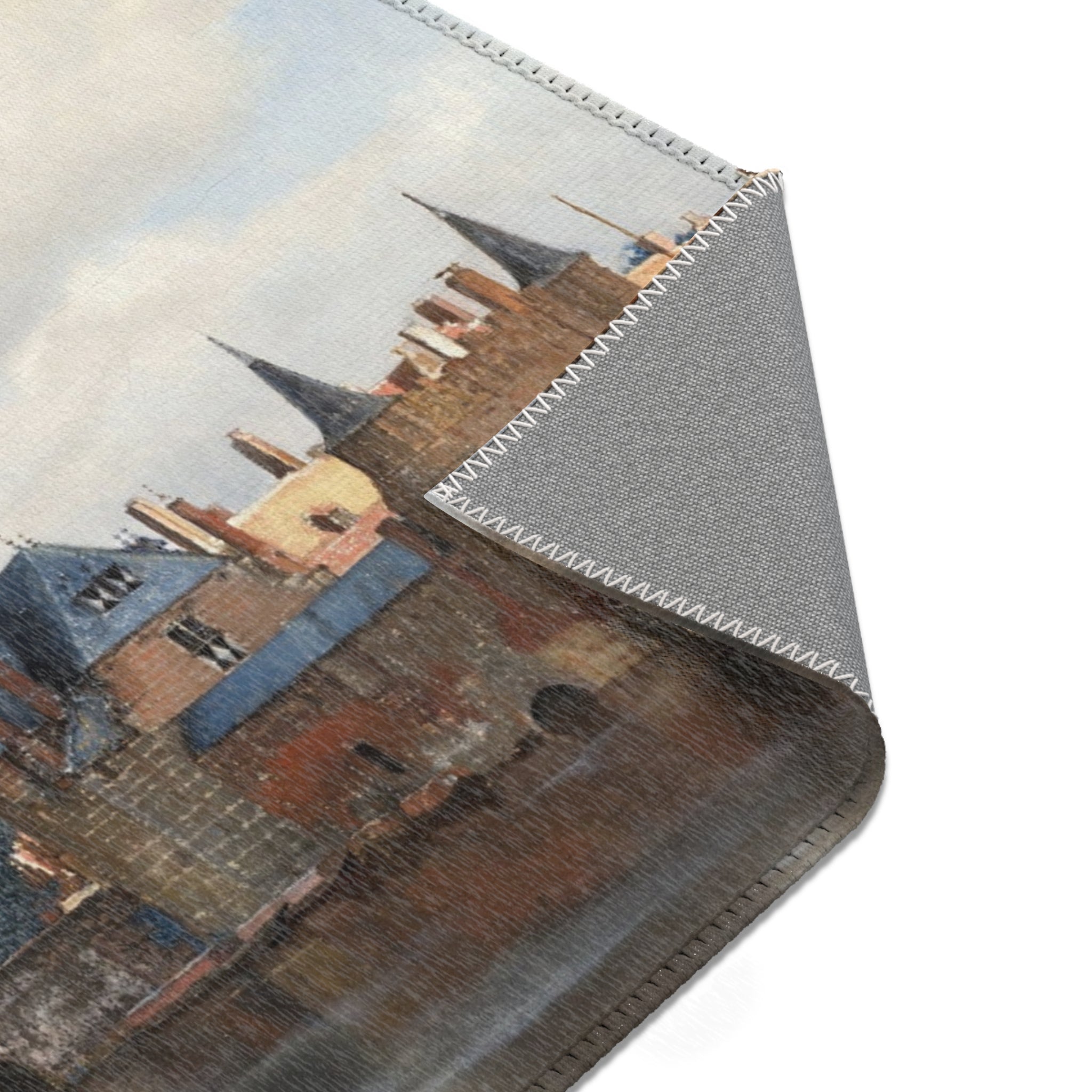 Johannes Vermeer - View of Delft - 92 - Mauritshuis | Area Rug