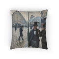 Gustave Caillebotte - Paris Street; Rainy Day | Woven Pillow