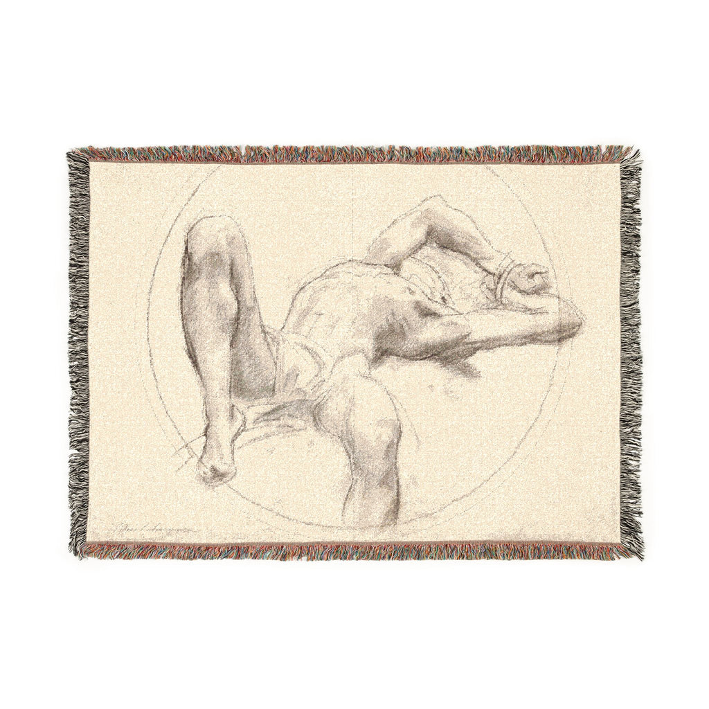 John Singer Sargent - Bound Man (recto); Sketch of Bound Man (verso) | Woven Tapestry Blanket
