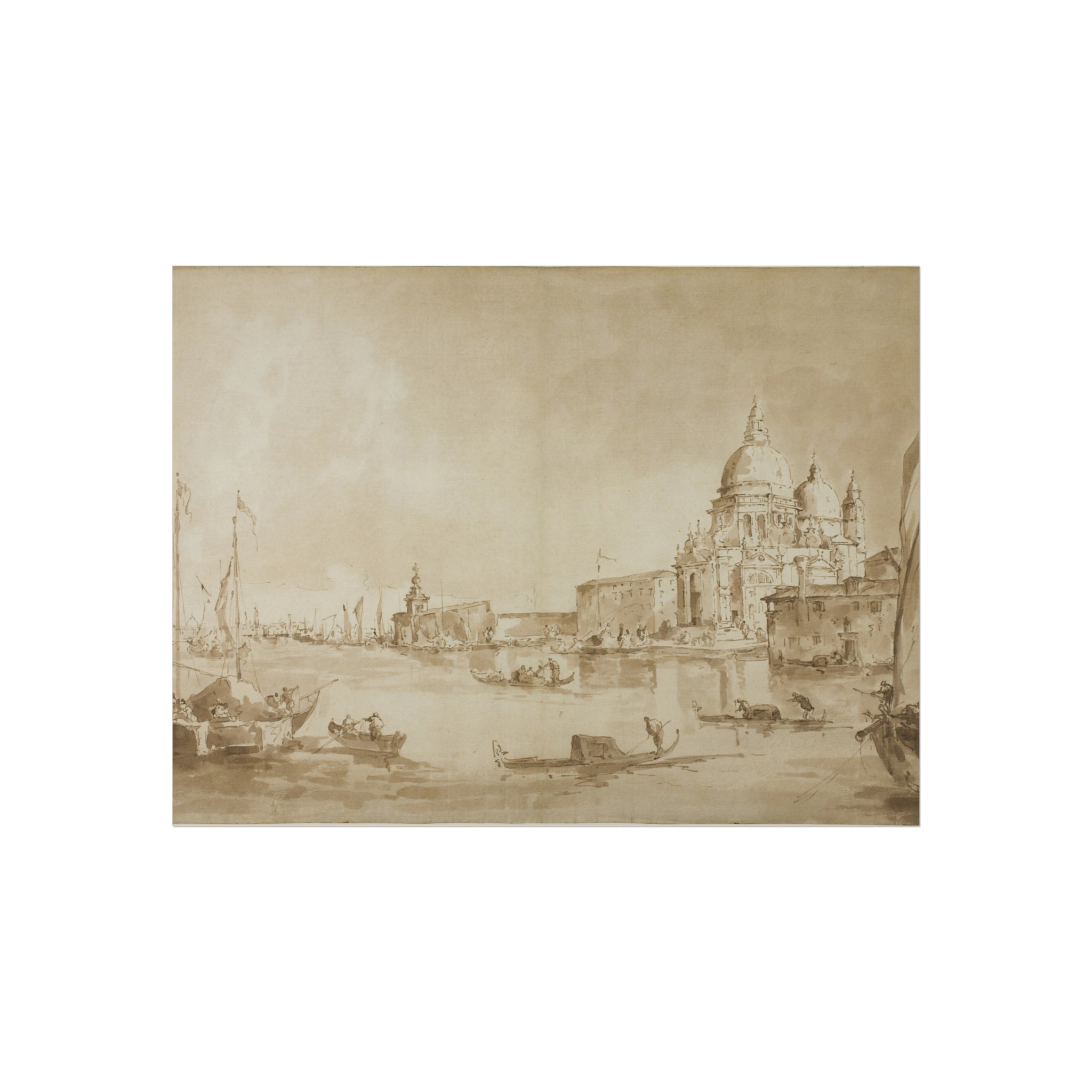 Imitator of Francesco Guardi - Bacino di San Marco with the Dogana del Mare and Santa Maria della Salute | Fine Art Poster
