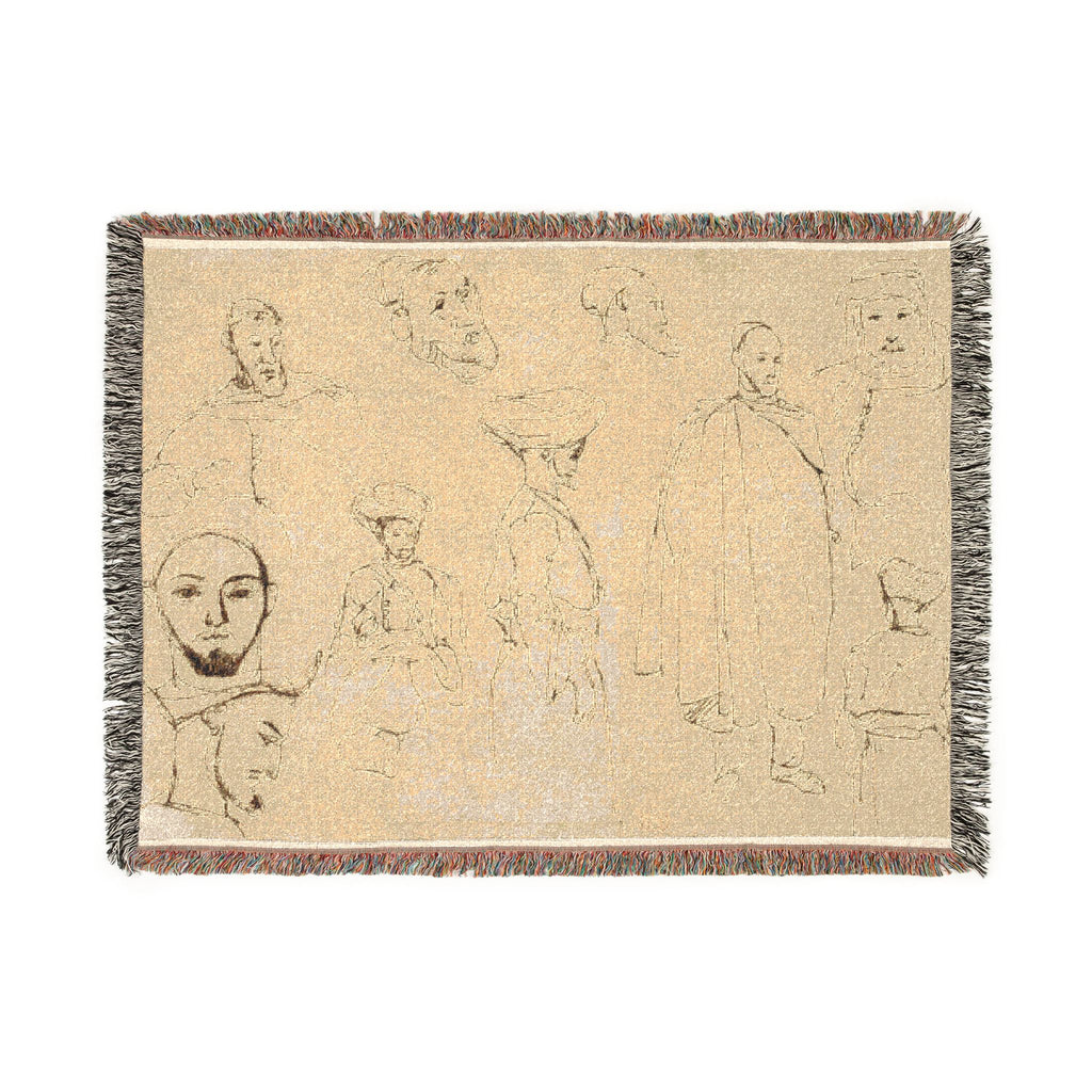Eugène Delacroix - Sketches of Algerian Men | Woven Tapestry Blanket