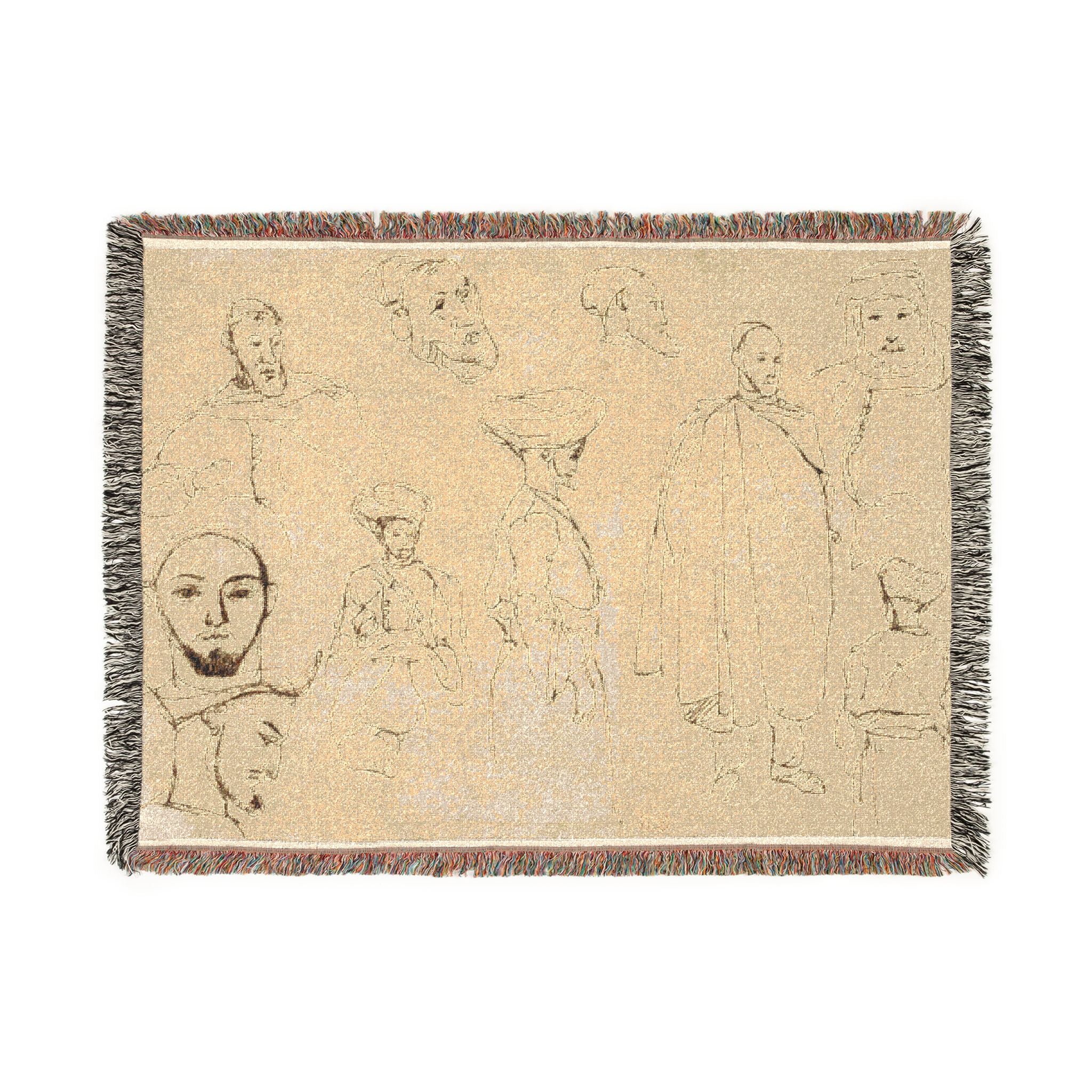 Eugène Delacroix - Sketches of Algerian Men | Woven Tapestry Blanket