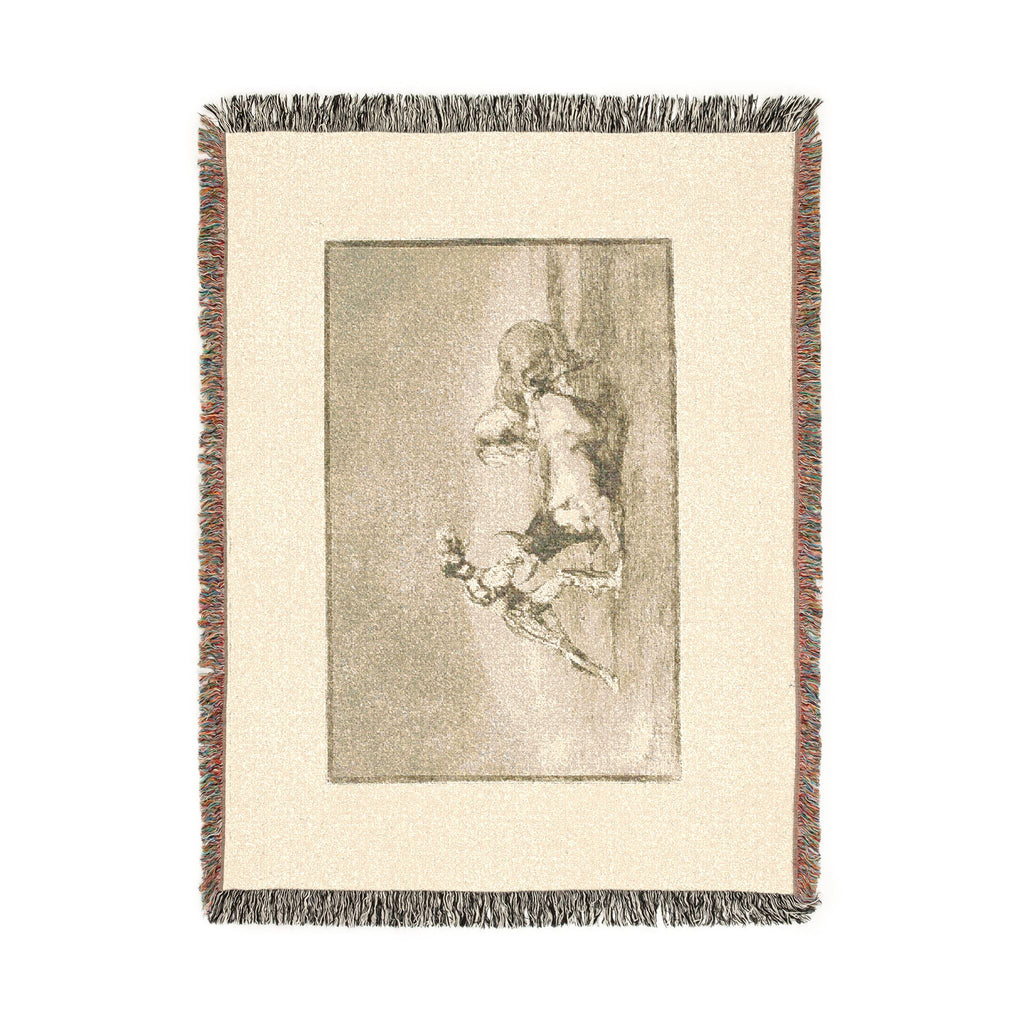 Francisco José de Goya y Lucientes - A Spanish knight kills the bull after having lost his horse, plate nine from The Ar | Woven Tapestry Blanket