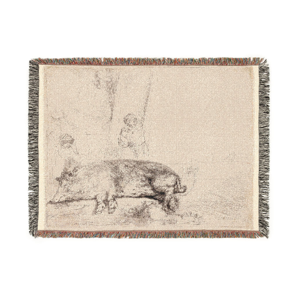 Rembrandt van Rijn - The Hog | Woven Tapestry Blanket