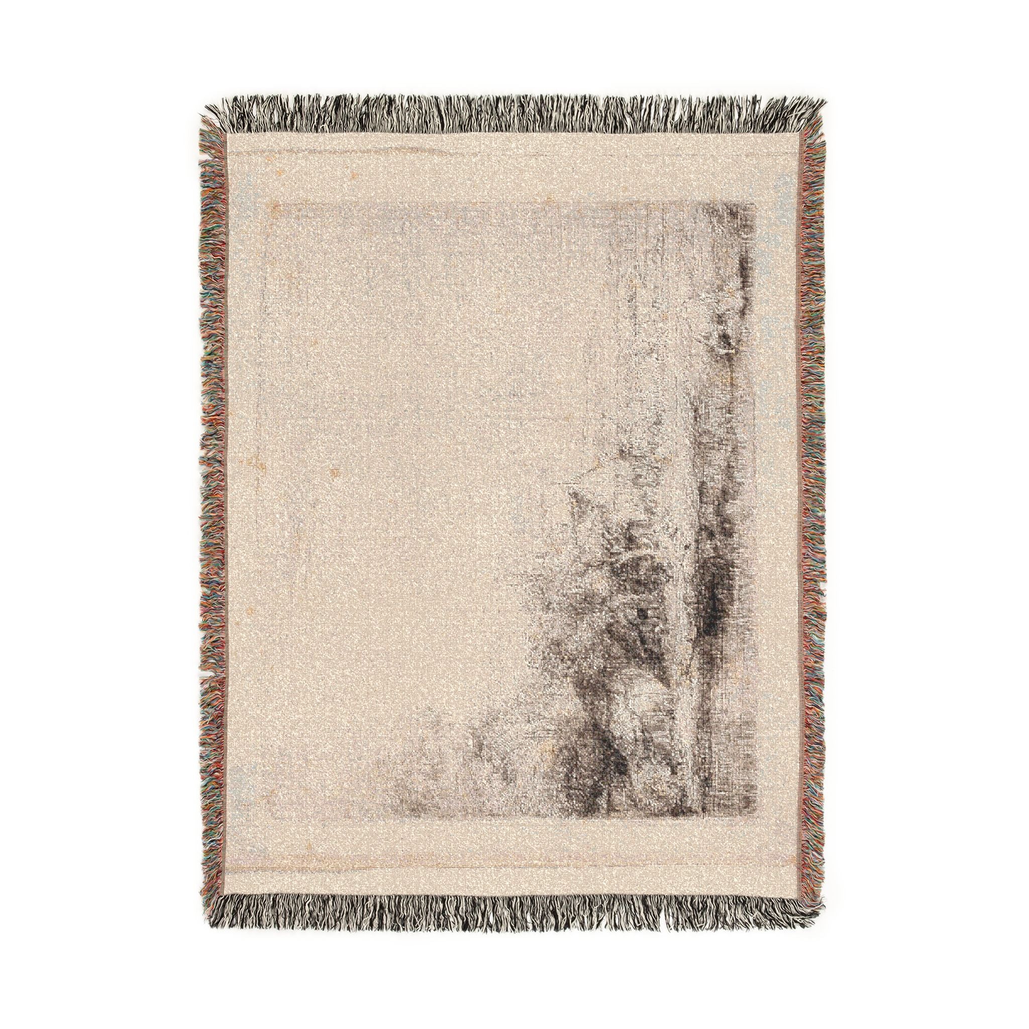 Rembrandt van Rijn - Landscape with a Cow Drinking | Woven Tapestry Blanket