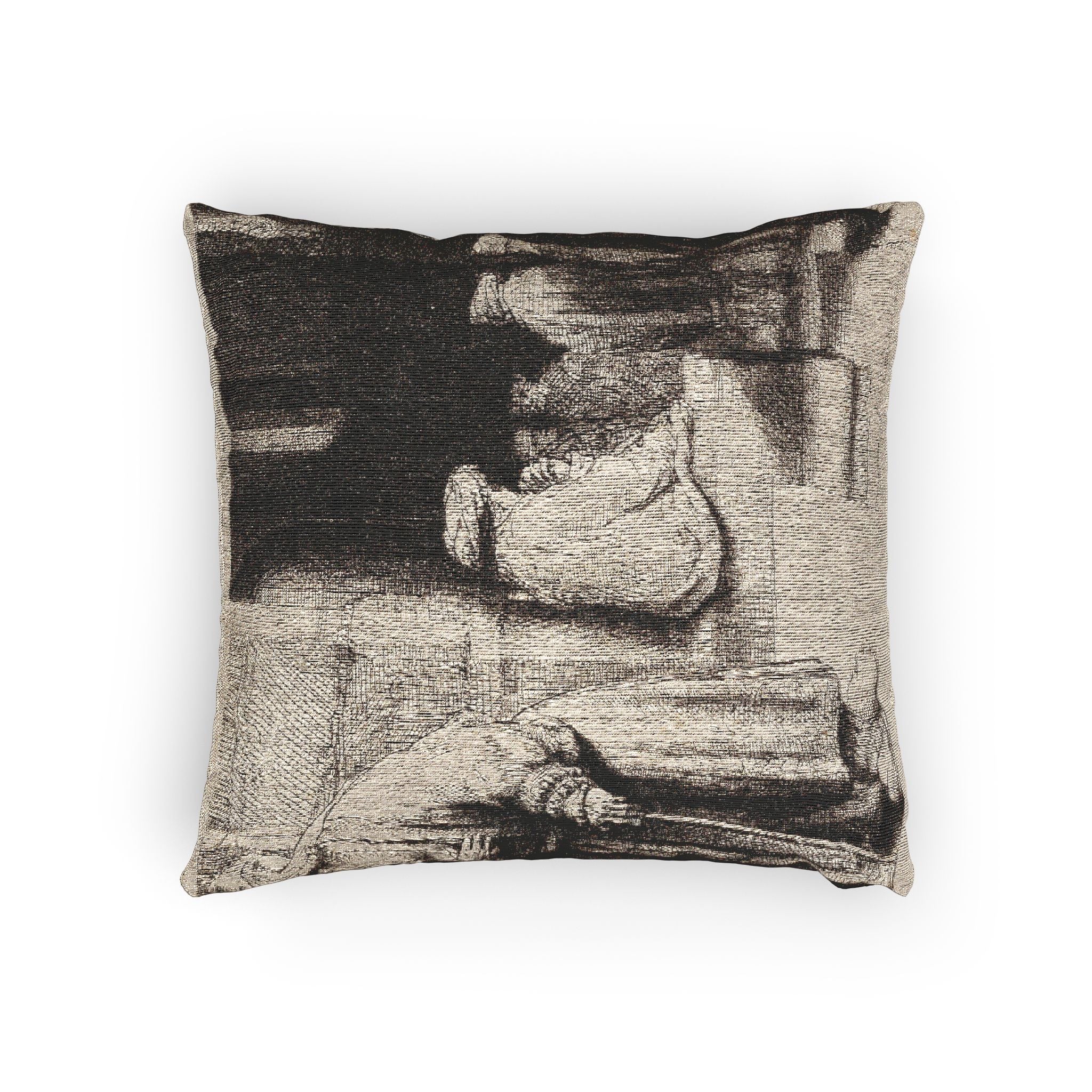 Rembrandt van Rijn - Jews in the Synagogue | Woven Pillow